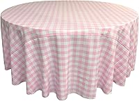 Vista 5 de Mantel redondo a cuadros 90, 96, 108 y 120, varios colores disponibles. Se vende individual (120, amarillo y blanco)