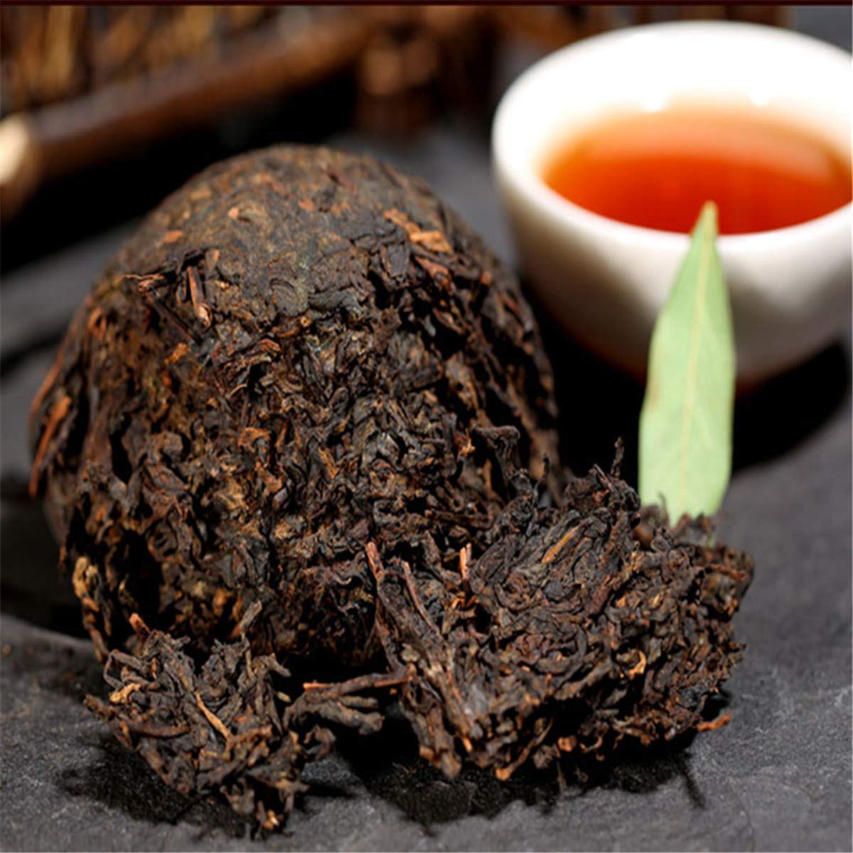 HELLOYOUNG Pu-Erh Tee 500g (1.1LB) Reifer Pu'er Tee Alter Puer Tee Schwarzer Tee Gekochter Pu-Erh Tee Chinesischer Tee Gesunder Puerh Tee Roter Tee Grüner guter SHU Cha