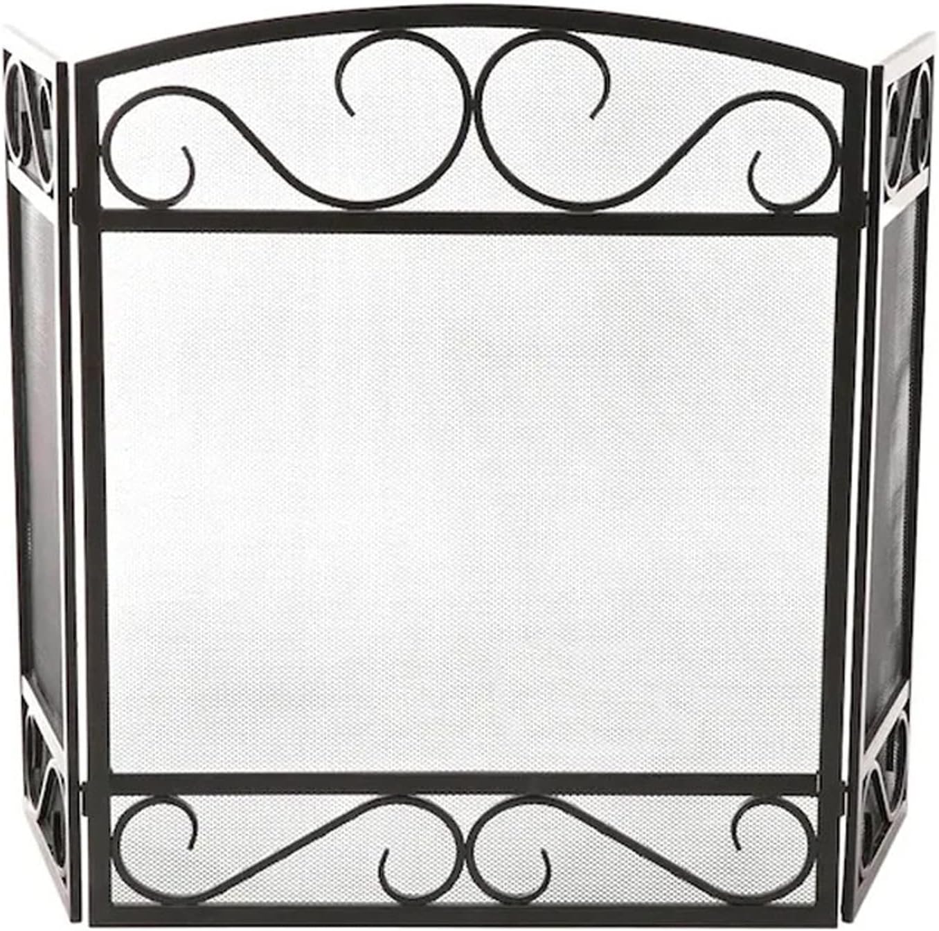 Spark Guard 3 Panel Iron Spark Screen Fireplace Screen