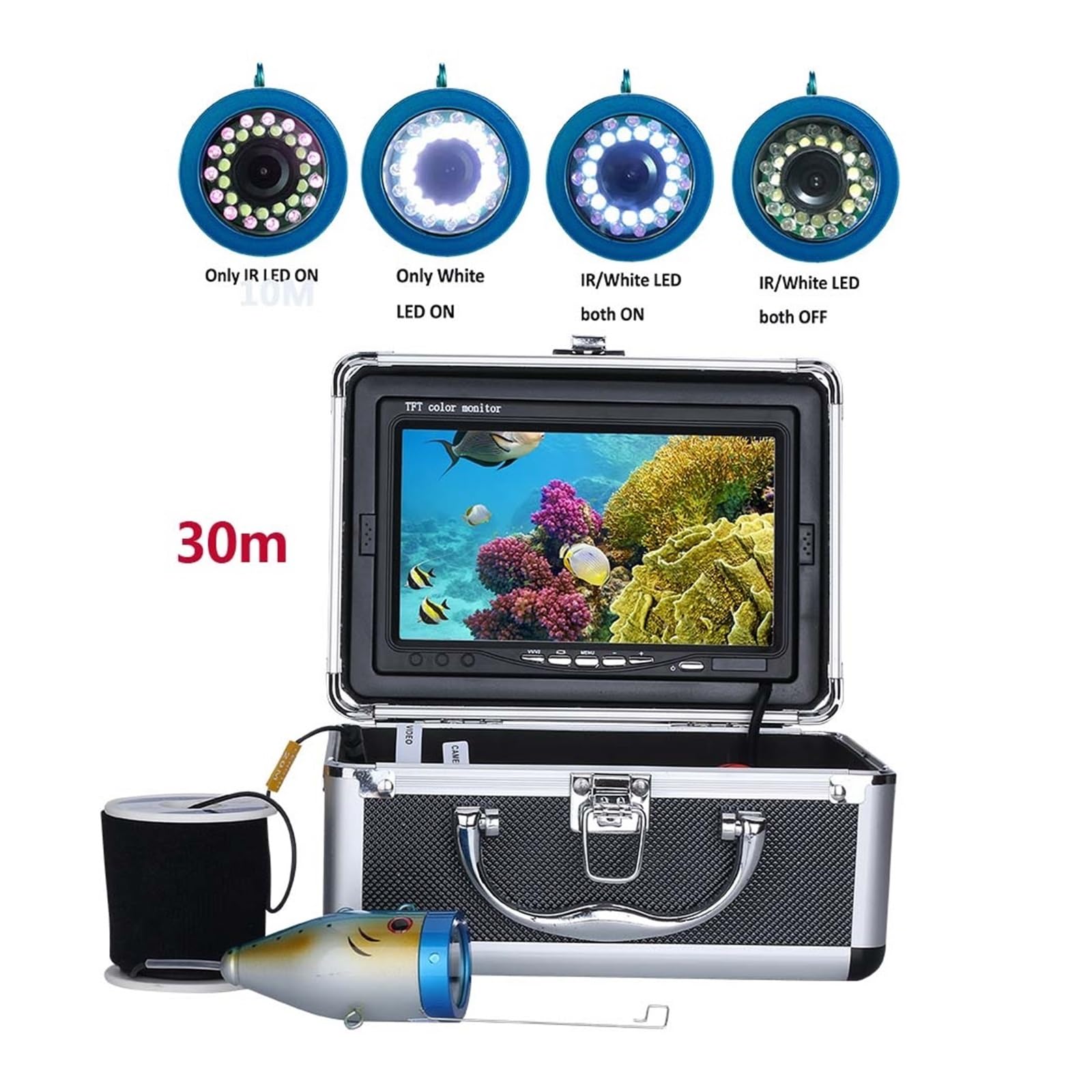 Telecamera subacquea per la pesca, Fotocamera for la pesca subacquea Fotocamera for la pesca Canna da ghiaccio Inverno for tende da barca Swinger Accessori subacquei Scatola for tenda ricreativa for d