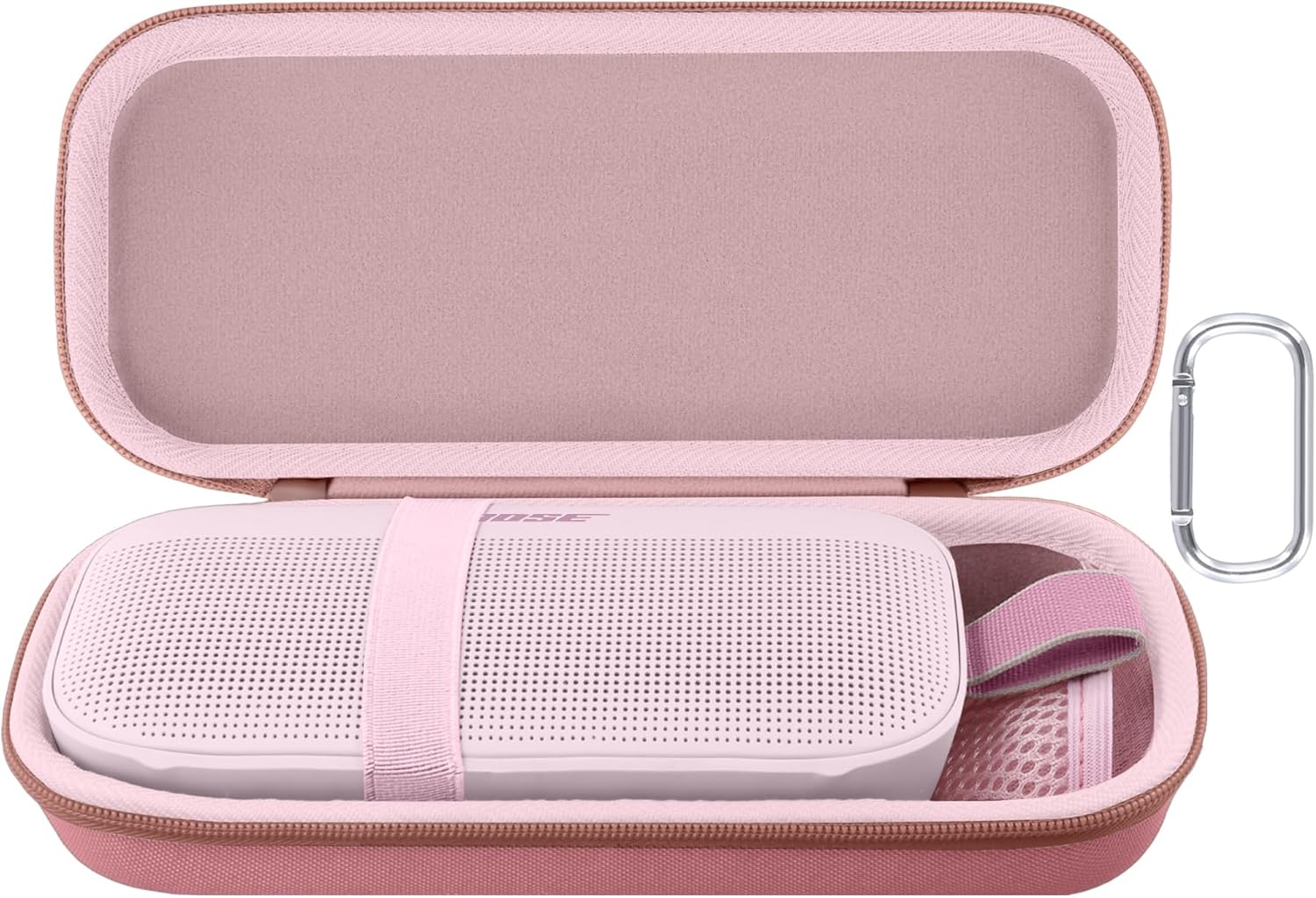 Aenllosi for Bose New SoundLink Flex 2nd Gen/Bose SoundLink Flex Bluetooth Portable Speaker Hard Carrying Case (Case Only) (Petal Pink)