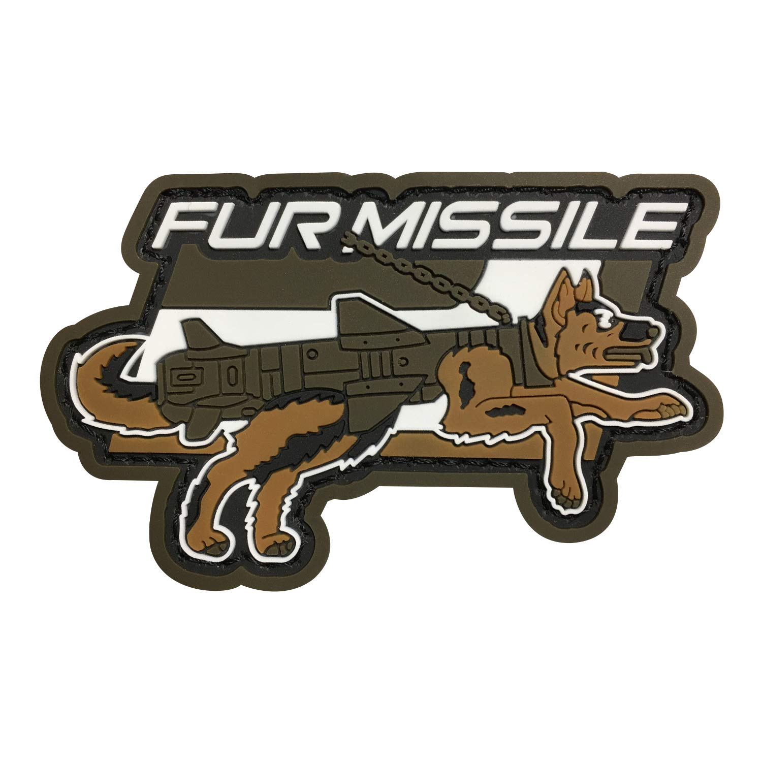 Buy MORTHOME M Fur Missile Morale Patch Dog Patches Hook Badge 3D PVC
