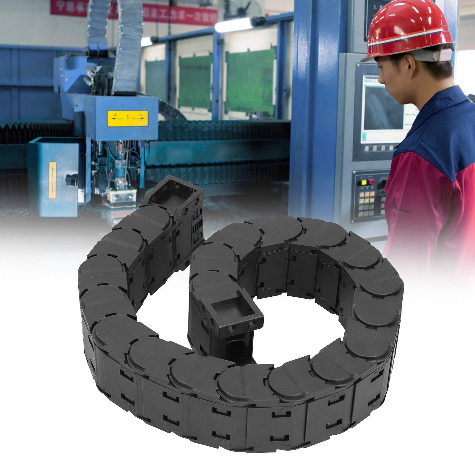 Schleppkette, Drahtträger, geräuscharme Schleppkette, vollständig geschlossene, geräuscharme Schleppkette, abnehmbare Baugruppe, Schleppkettenbaugruppe, (D20*50)