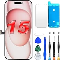 Vista 1 de DIGI4U Pantalla LCD para iPhone 15 reemplazo de pantalla, 6.1 pulgadas [3D táctil] [muesca pequeña] para iPhone 15 pantalla digitalizador Asamblea