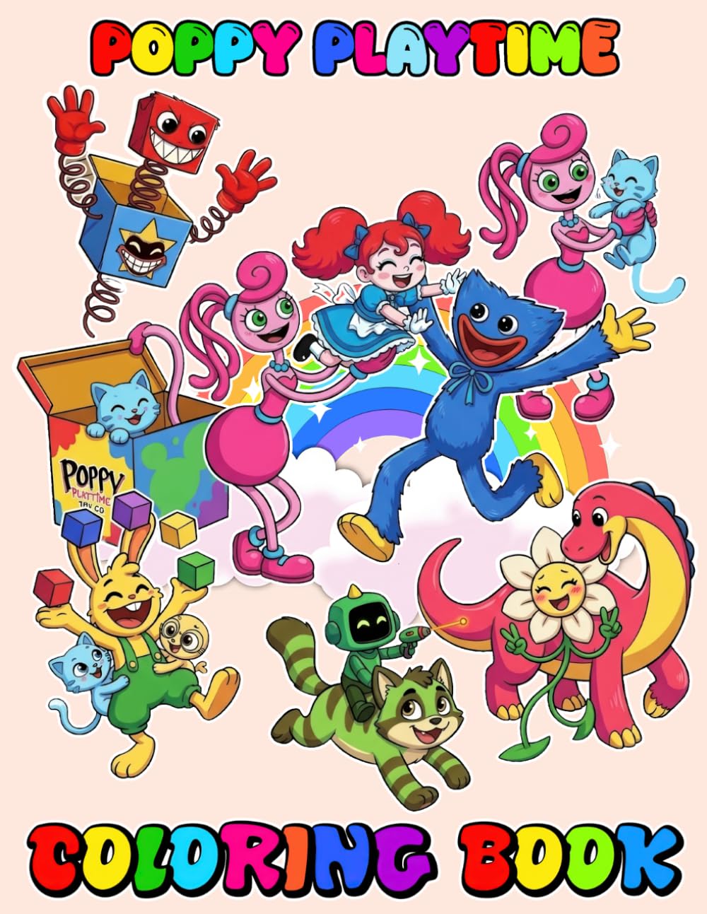 The Coloring Book: JUMBO Drawing Pages Of Characters for Kids Ages 4-8 8-12 | +50 High Quality Coloring Pages for Stress Relief and Relaxation