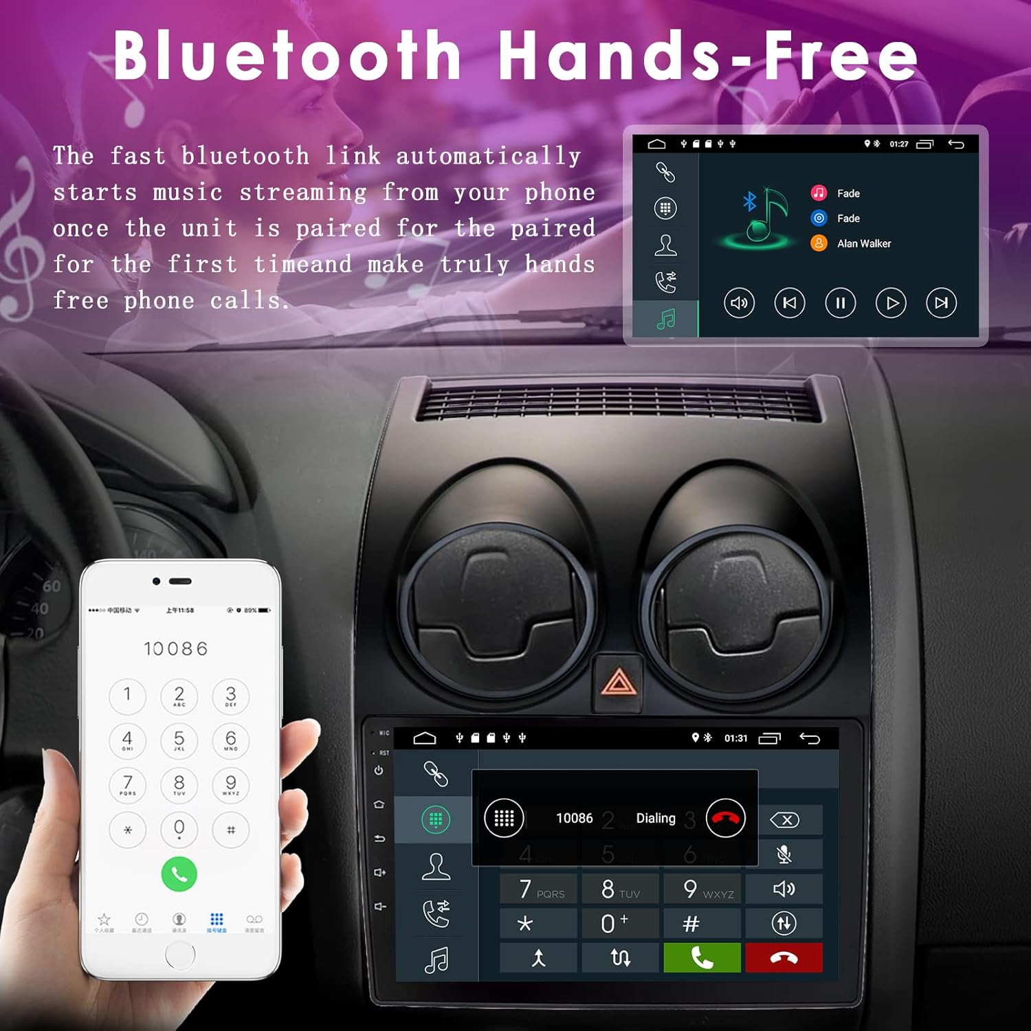 hizpo carplay car radio stereo gps navigation fits for nissan qashqai 2006 2007 2008 2009 2010 2011 2012 2013 android 10 9 inch radio usb touch screen