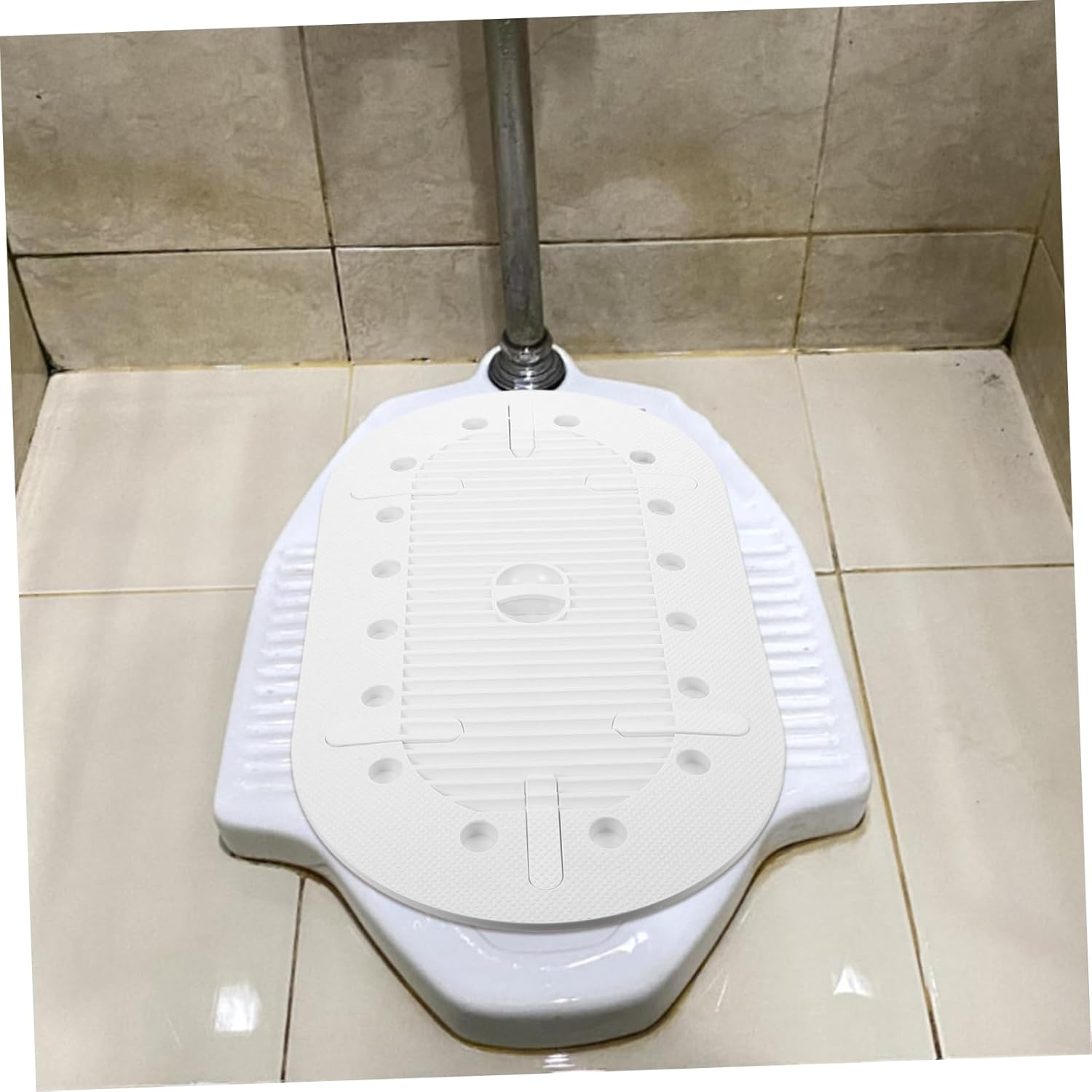 Zerodeko Squatting Toilet Cover Sealed for Household Use Easy Installation Shape Fits Squatting Pits No Tools Required