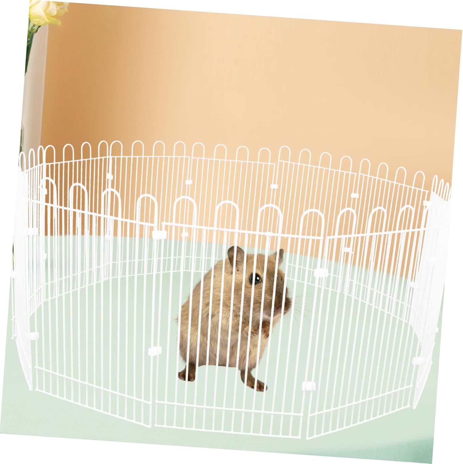Kisangel 12pcs Hamster Fence Panels Easy to Assemble Playpen for Small Pets Secure Exercise Area for Hamsters and