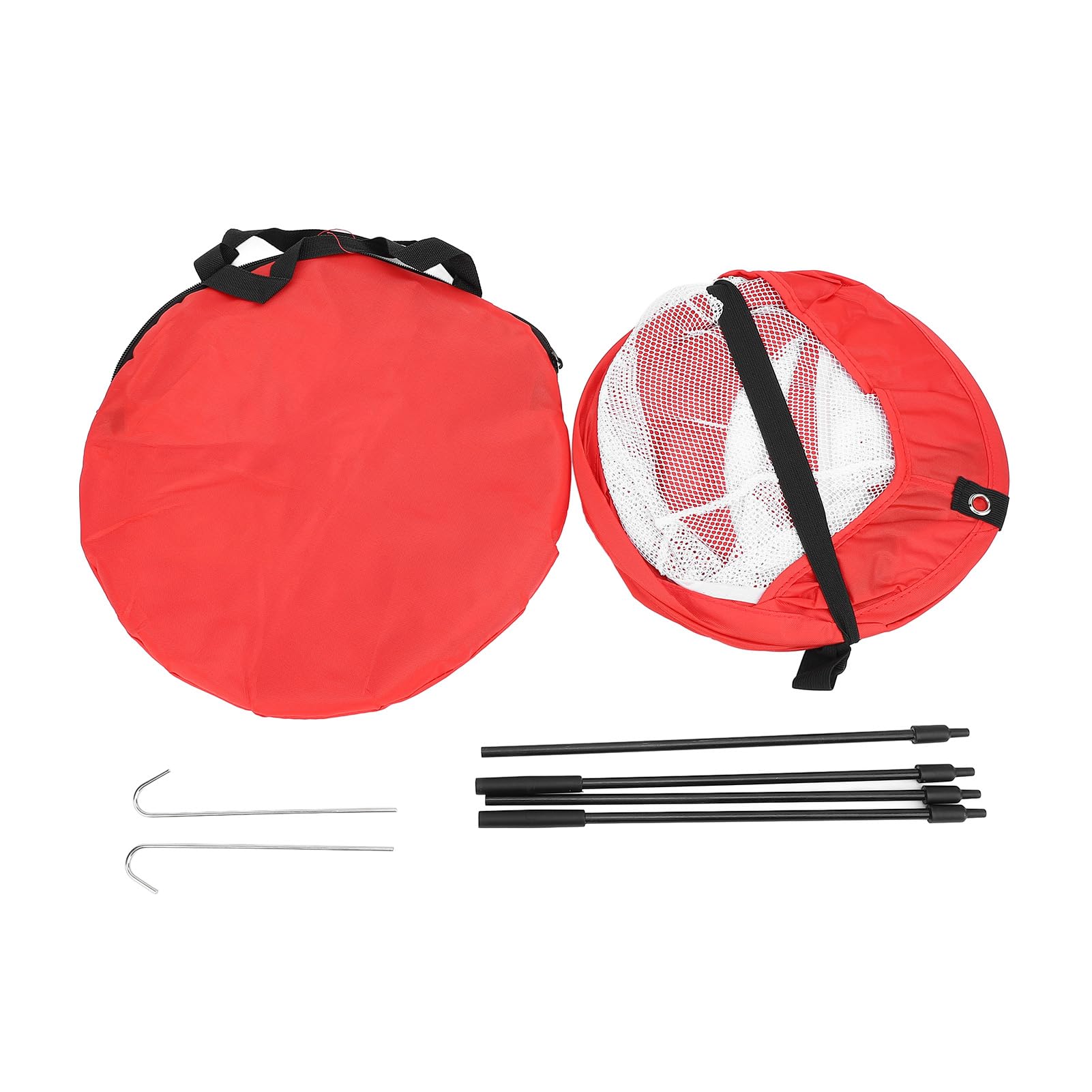 Foldable Portable Golf Chipping Net, Indoor Outdoor Golfing Target Net Practice Target for Accuracy and Swing Improvement (Red)