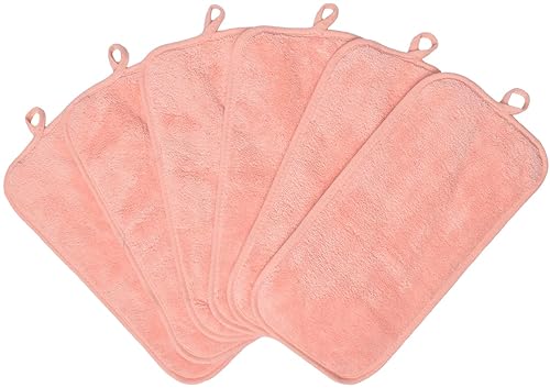 BloomSesame Paños removedores de maquillaje para cara, ojos, labios, almohadillas reutilizables para quitar maquillaje de microfibra suave, paños de