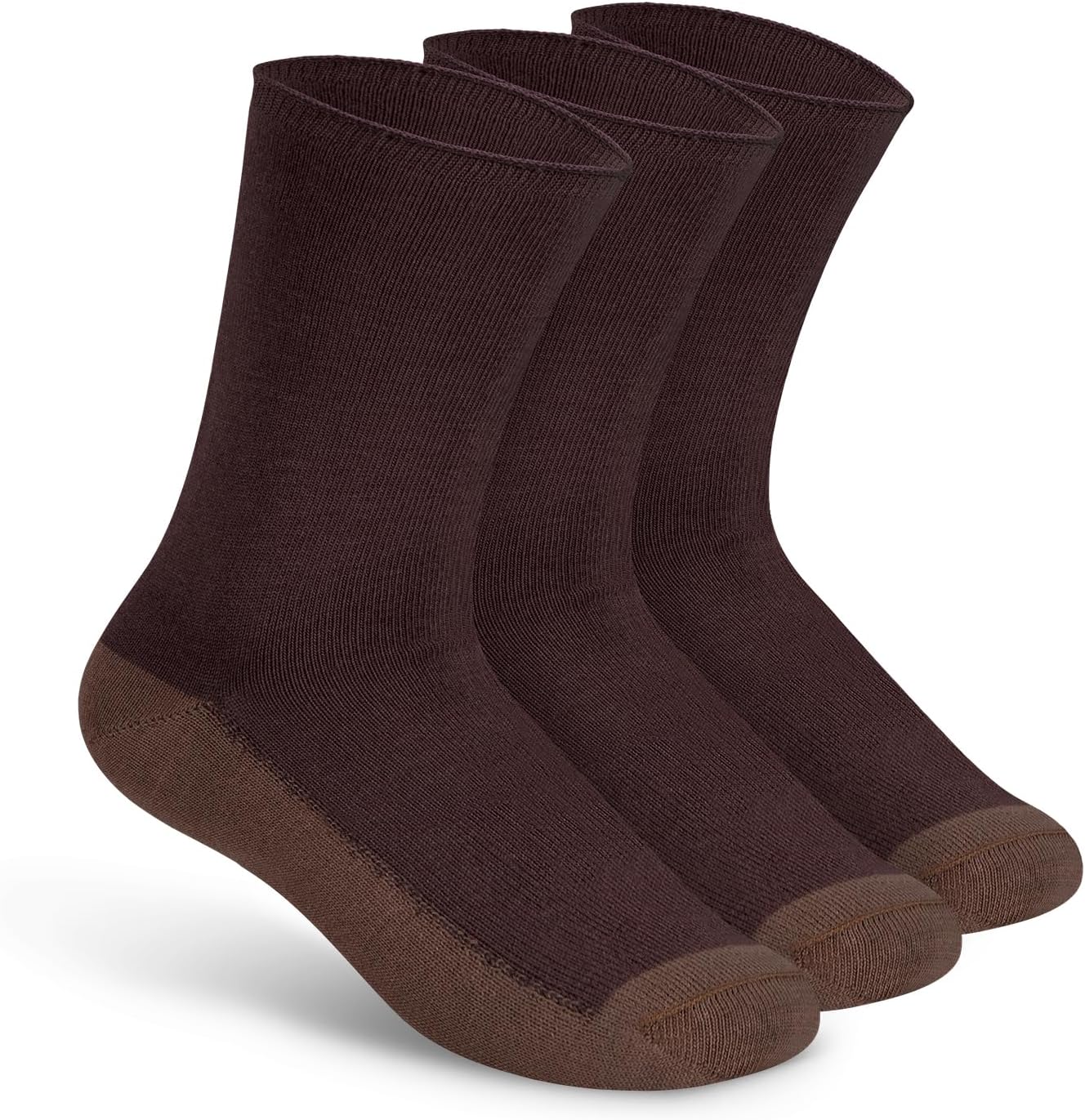 Orthofeet Non-Binding Non-Constrictive Circulation Seam Free Casual Dress Socks, 3 Pack