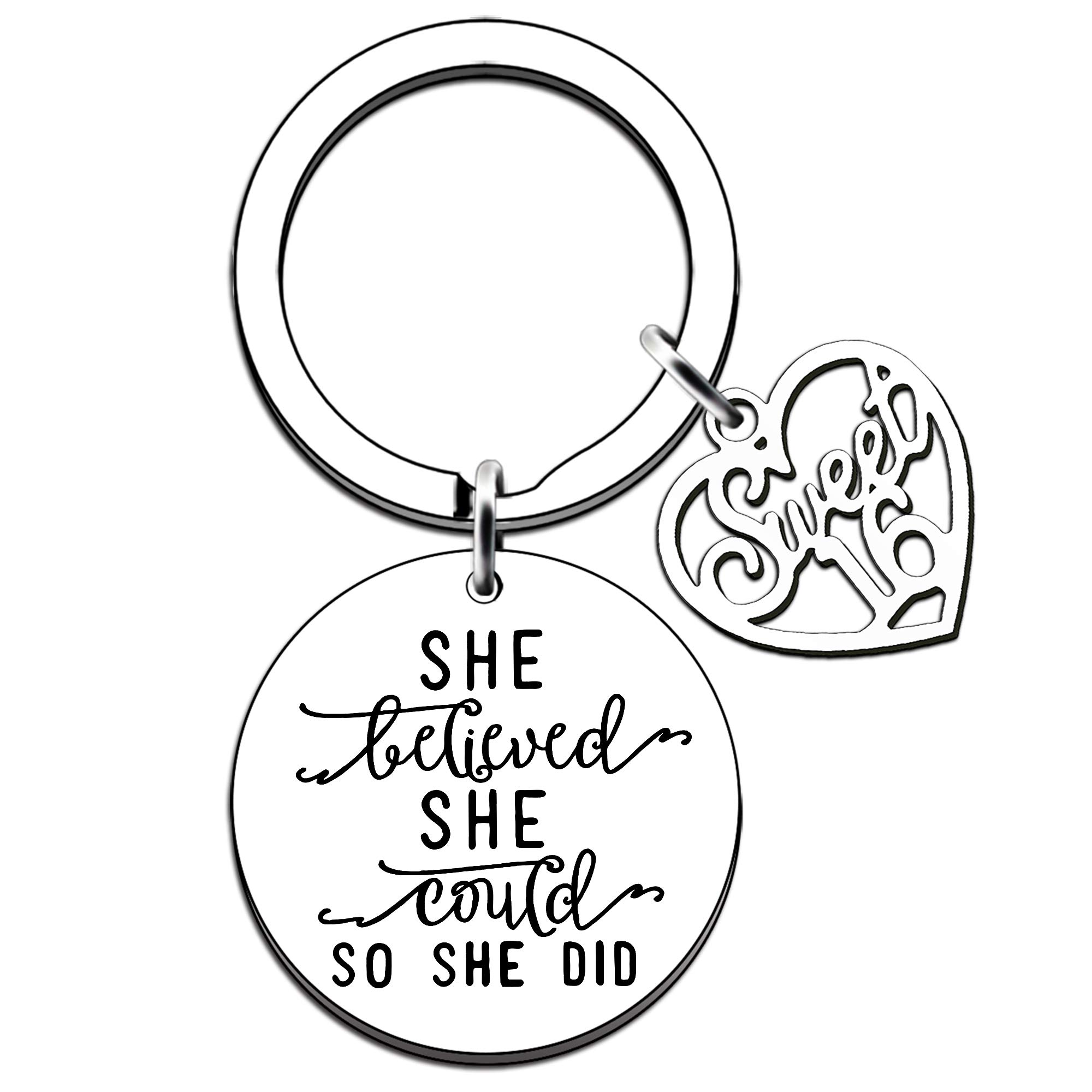 Jmimo Girls Sweet 16Th - C Sweet 16Th Birthday Gifts For 16Th Birthday Keyring