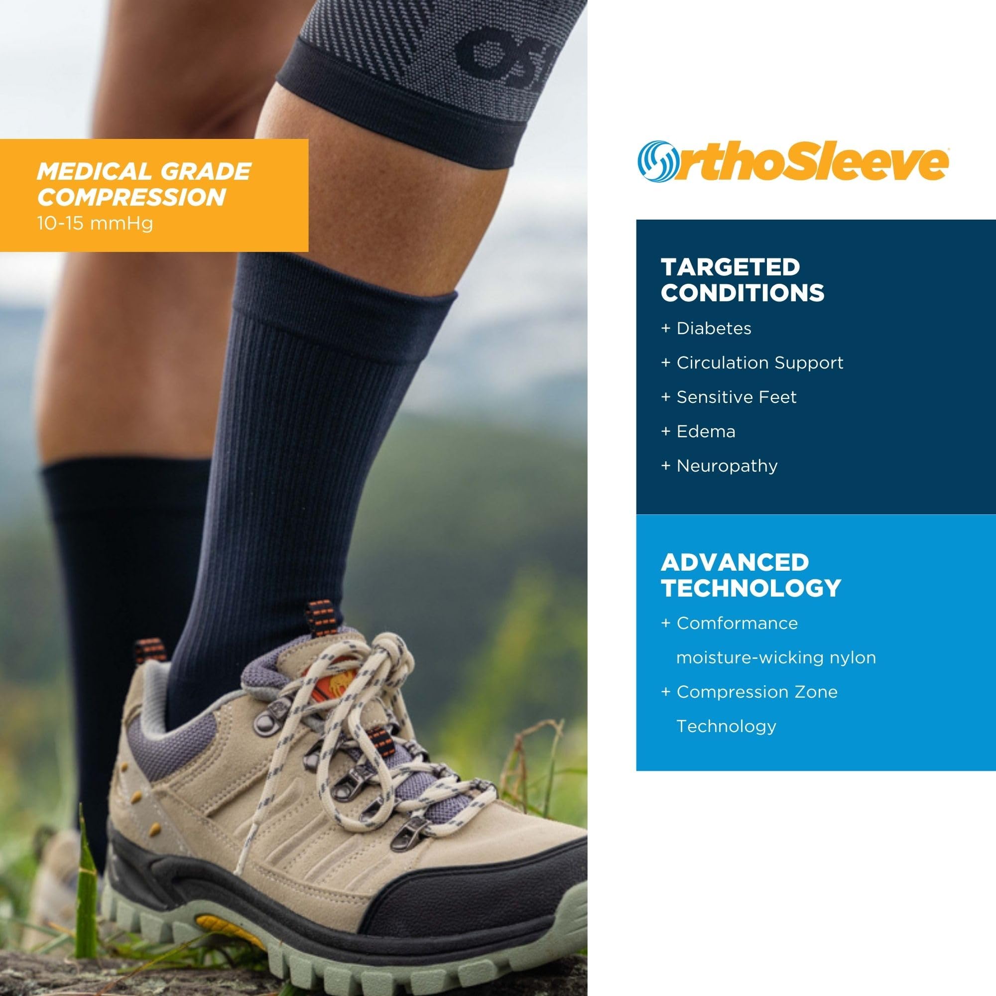 OrthoSleeve Wc4 Crew WC4 Wellness Care - Calcetines para el cuidado del bienestar Unisex adulto (Pack de 1)