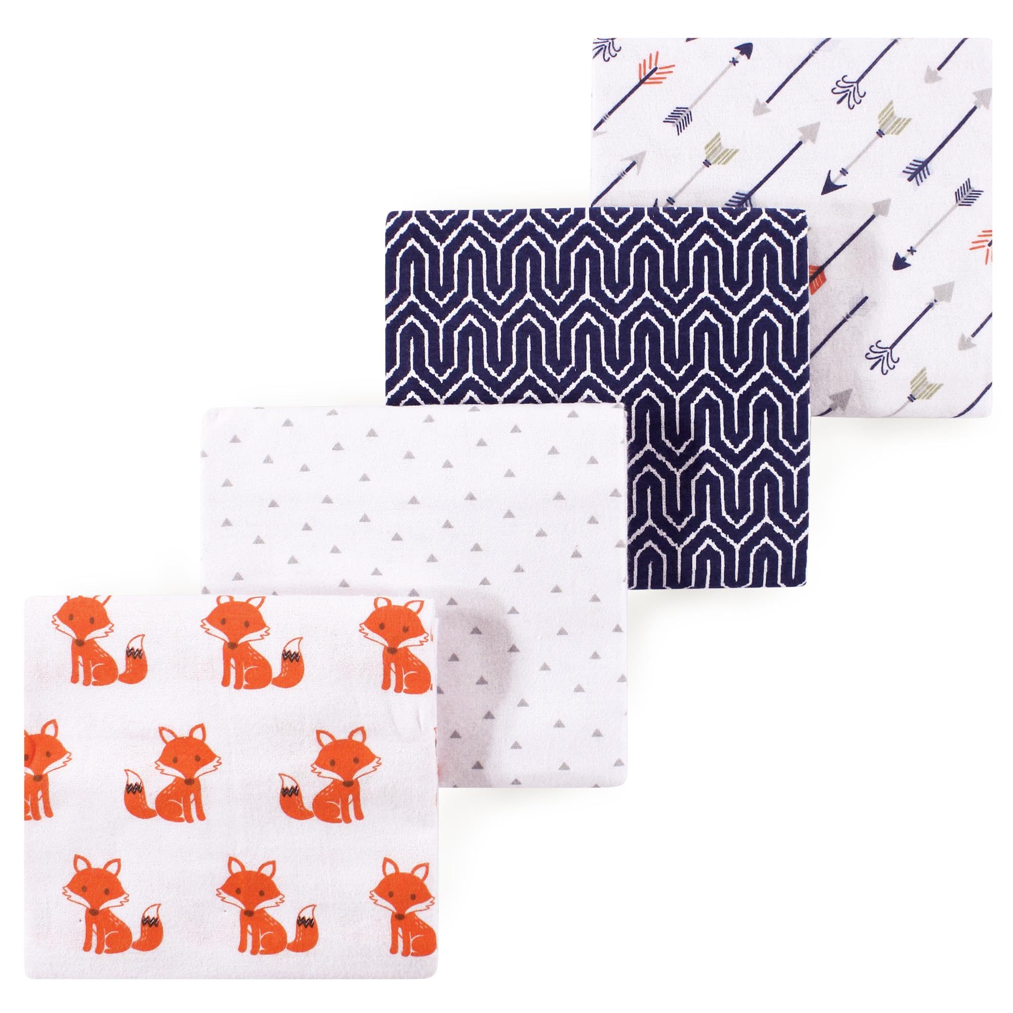 Luvable Friends Little Treasure Flannel Receiving Blankets 4pk