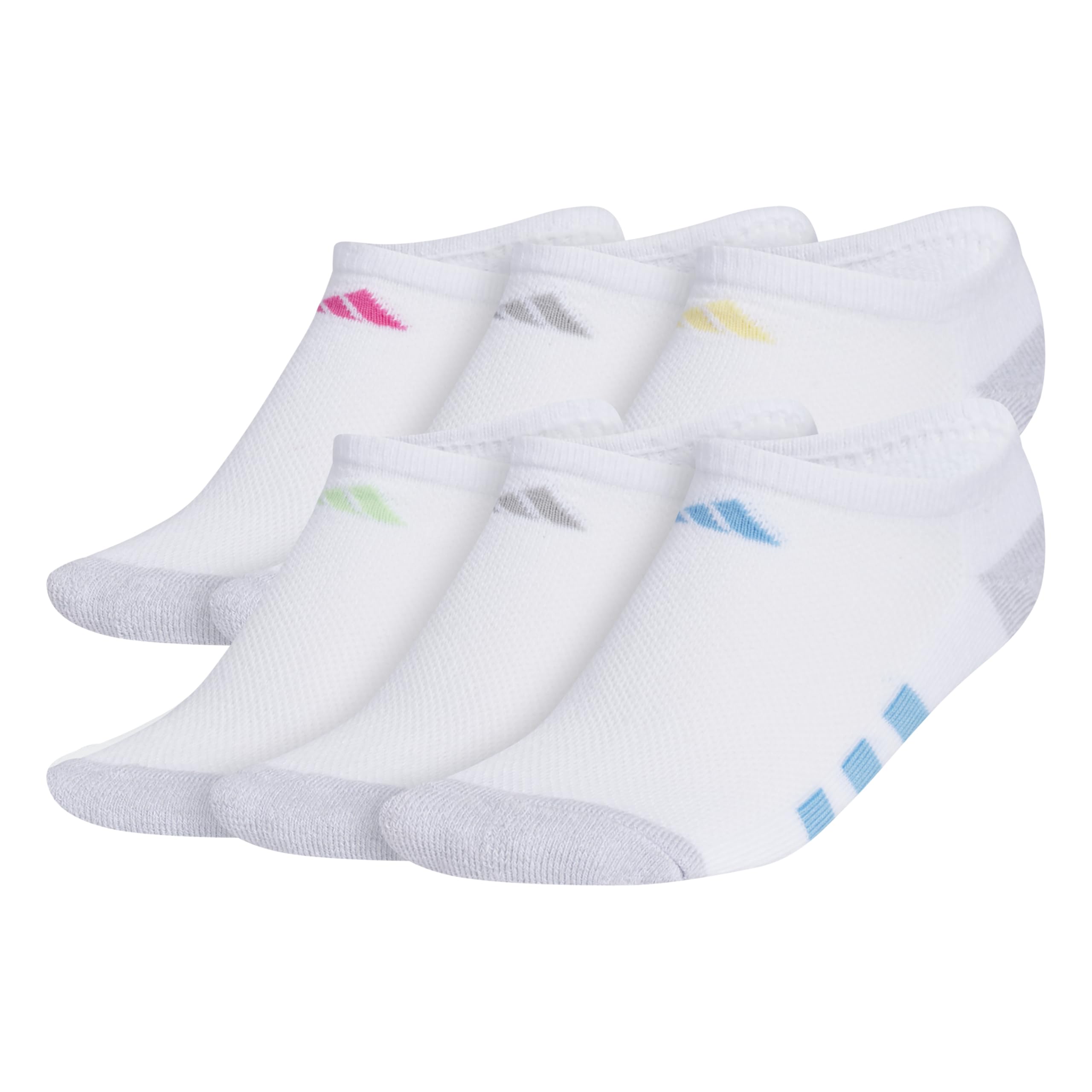 Unisex Kids No Show Socks for Boys and Girls (6-Pack) Athletic Cushioned, Low Profile Below Ankle
