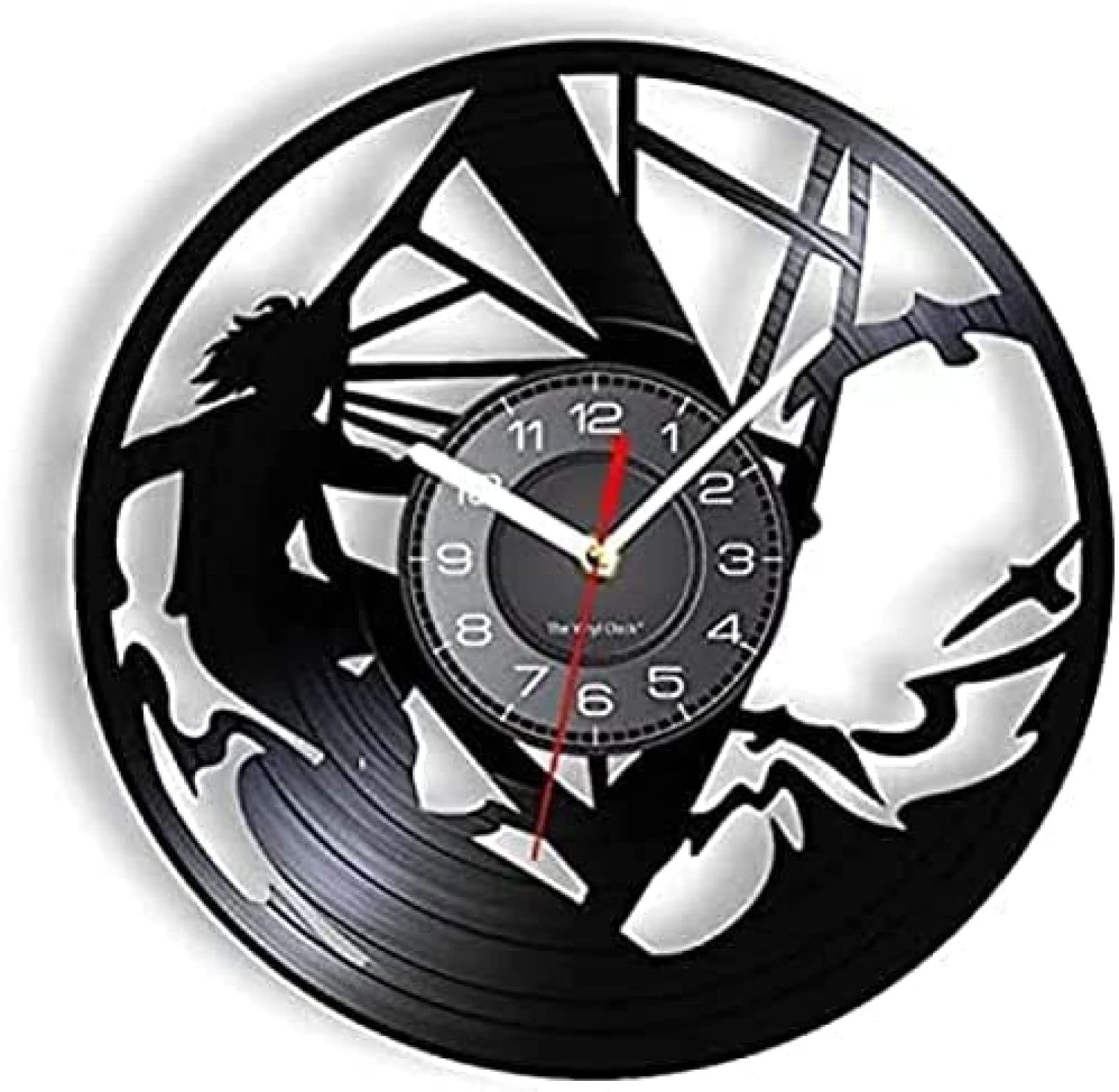 AGlitw Windsurf Wall Clock Sea Surf water sports laser cut vinyl Wall Clock Home interior decor surfer