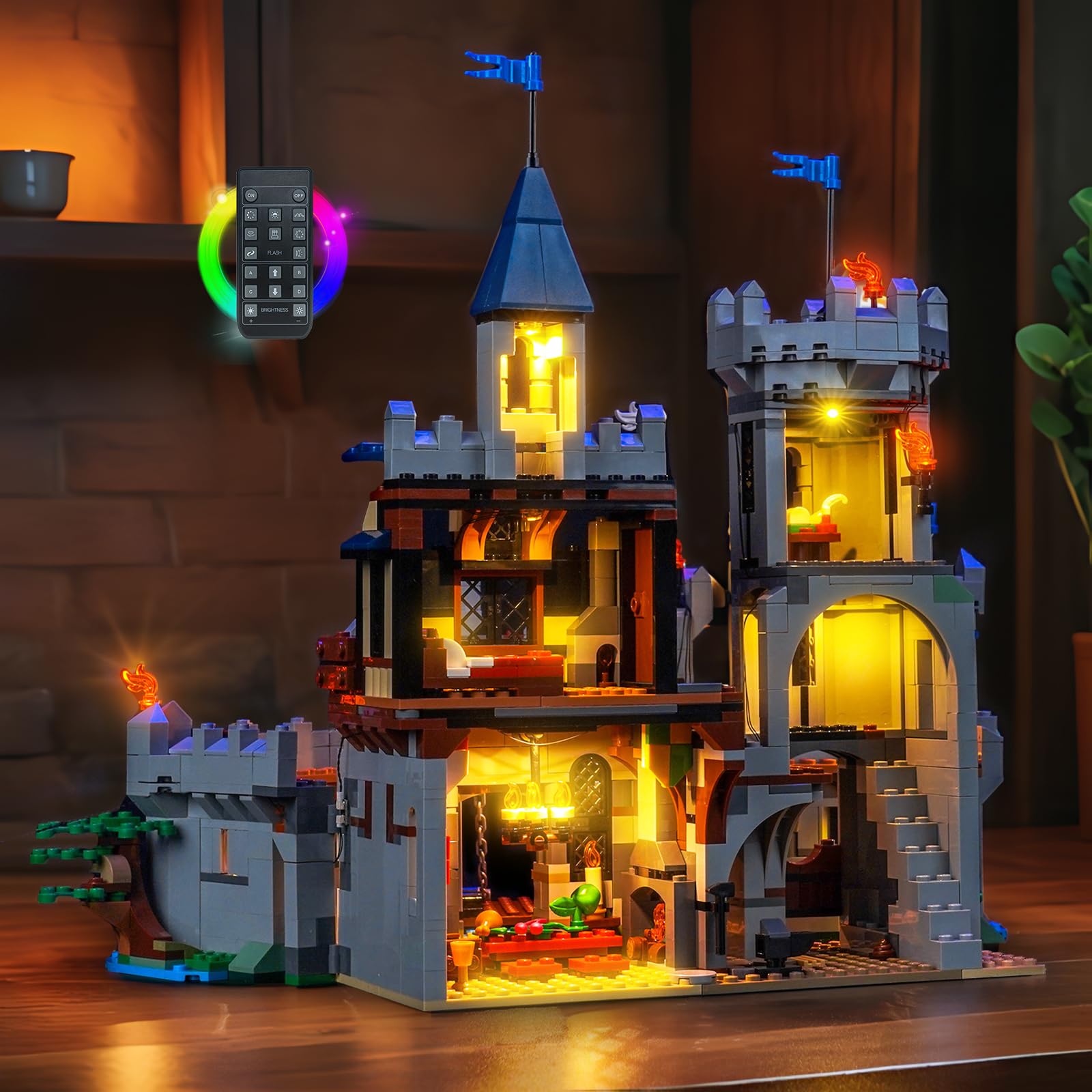 Remote Control Led Light Set Compatible with Lego Medieval Horse Knight Castle 31168 (No Model) - Image 4