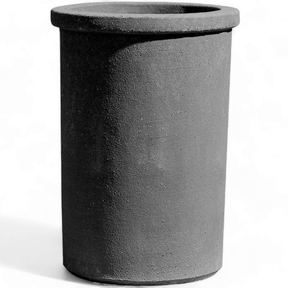 Botellero decorativo de terracota gris lava Glacette Art Design Ø 10 cm H 19 cm