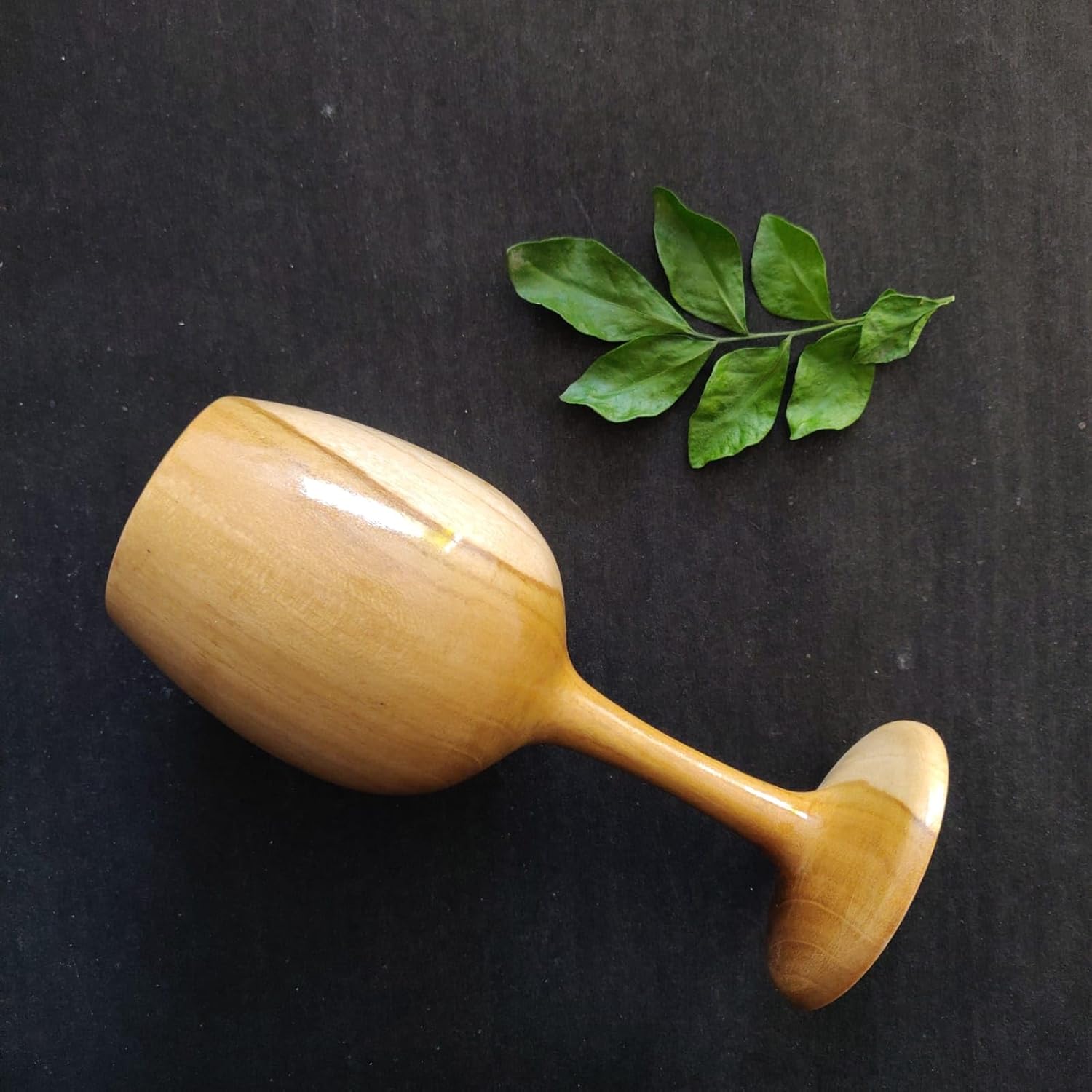 Wood Toasting Glass Kitchen & Bar Accessories Wooden Glass Vintage Wooden Wine Goblet Handmade