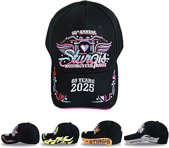 Classic Baseball Cap Motorcycle Rally Cap Athletic Hat Unisex One Size Adjustable