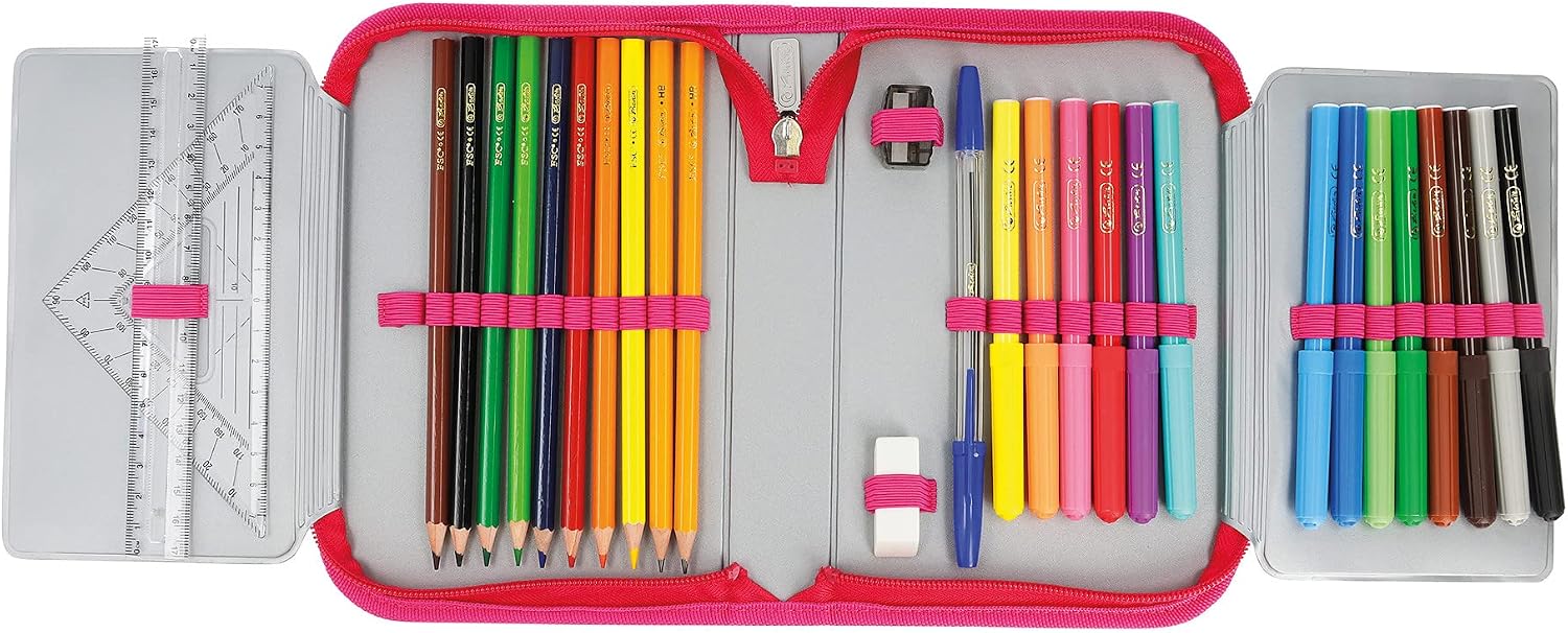 herlitz Bloomy Horse 31 Piece Pencil Case (50039579), Multicoloured, Pencil case