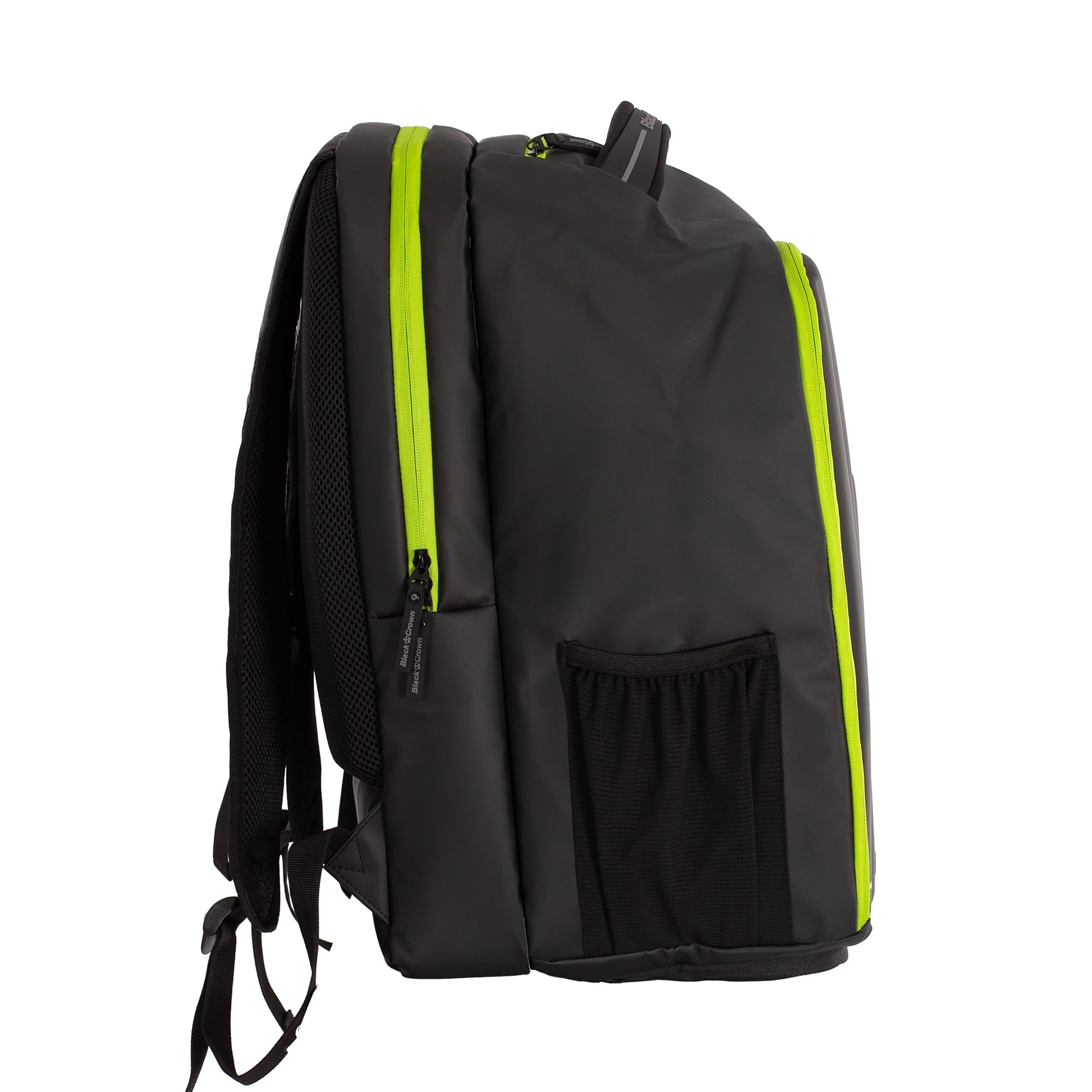 Black Crown Mochila Magic – Diseño Elegante en Negro y Amarillo (30% EVA, 70% PVC), Compartimento para Palas, Bolsillo para Zapatillas y Transporte Cómodo
