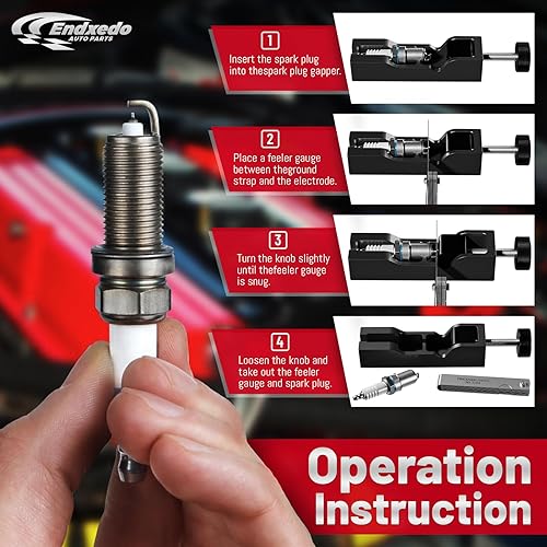 Miniatura 5 de Herramienta universal de brecha de bujías con calibrador de palpador compatible con la mayoría de bujías de 0.394 in, 0.472 in, 0.551 in y 0.630 in