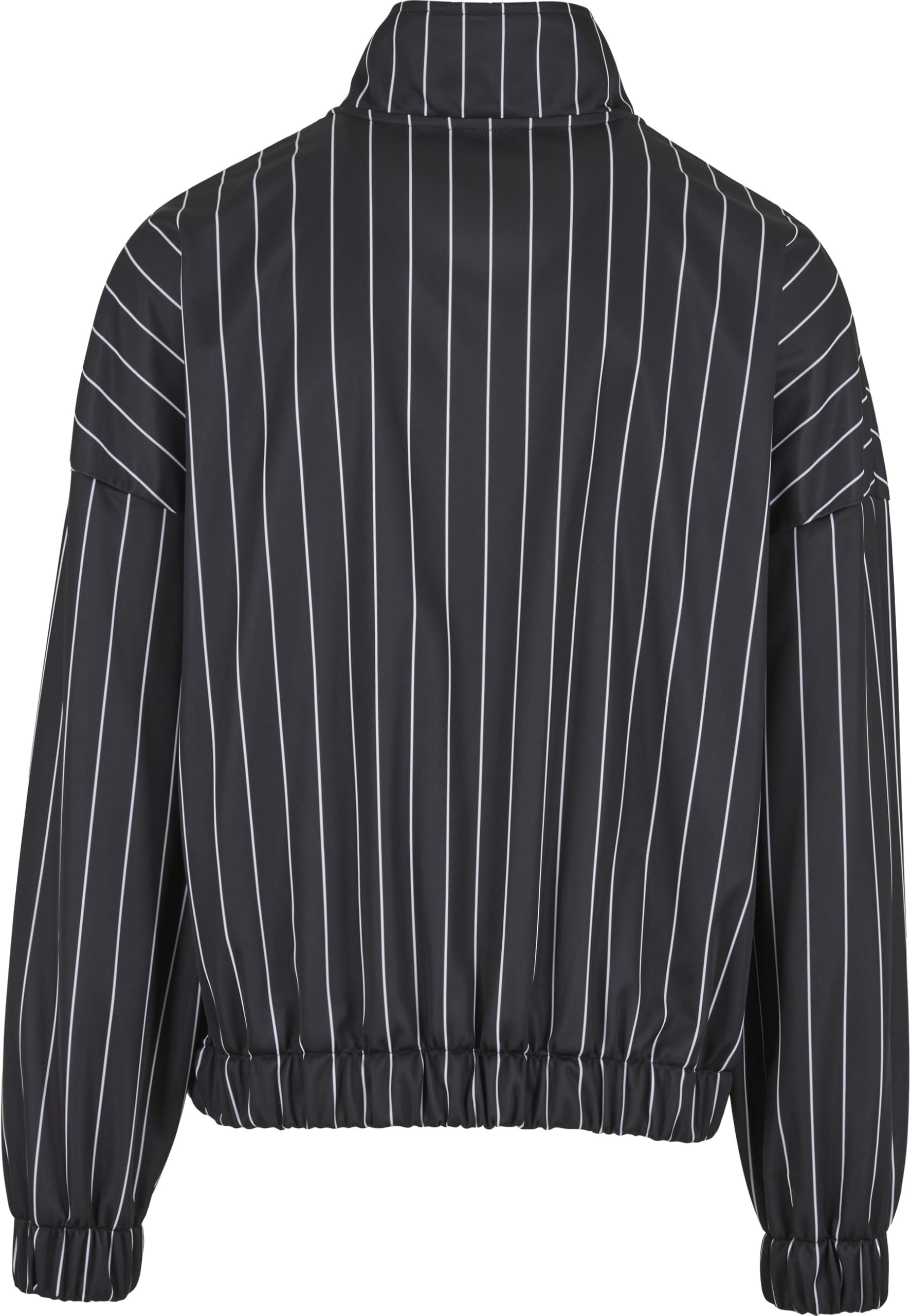 Urban Classics Męska kurtka sportowa Pinstripe Trackjacket, męska kurtka treningowa z zamkiem błyskawicznym, rozmiary S-5XL, czarny/biały, M