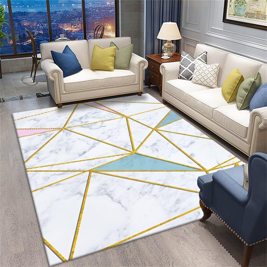 Tapis non allergène bleu gris pour décoration chambre fille