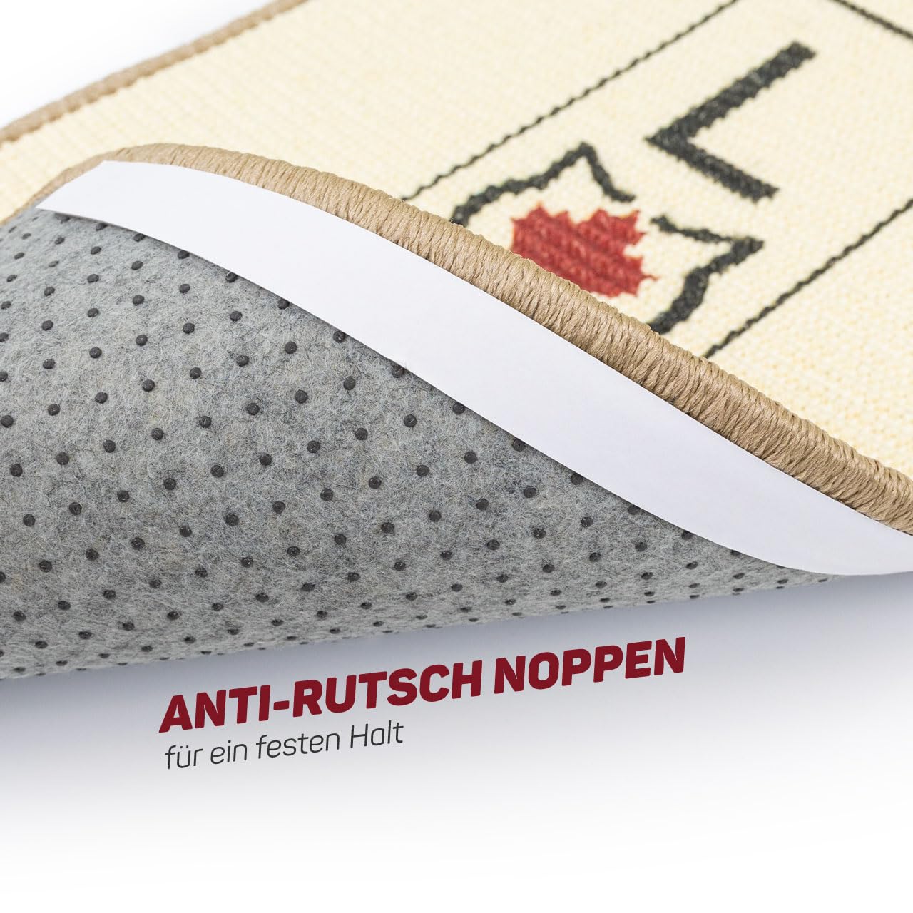 CanadianCat Company | Kratzteppich für Katzen - beige | 180 x 60 cm | Bodenläufer, Wandteppich, Wandbefestigung