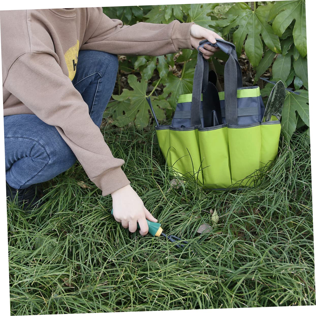 Homoyoyo Caja De Herramientas Bolsa De Jardín Bolsa De Jardinería Bolsos De Mujer Para El Trabajo Bolsos De Mano De Las Mujeres Múltiples Bolsillos Portaherramientas Tela Oxford Hombre