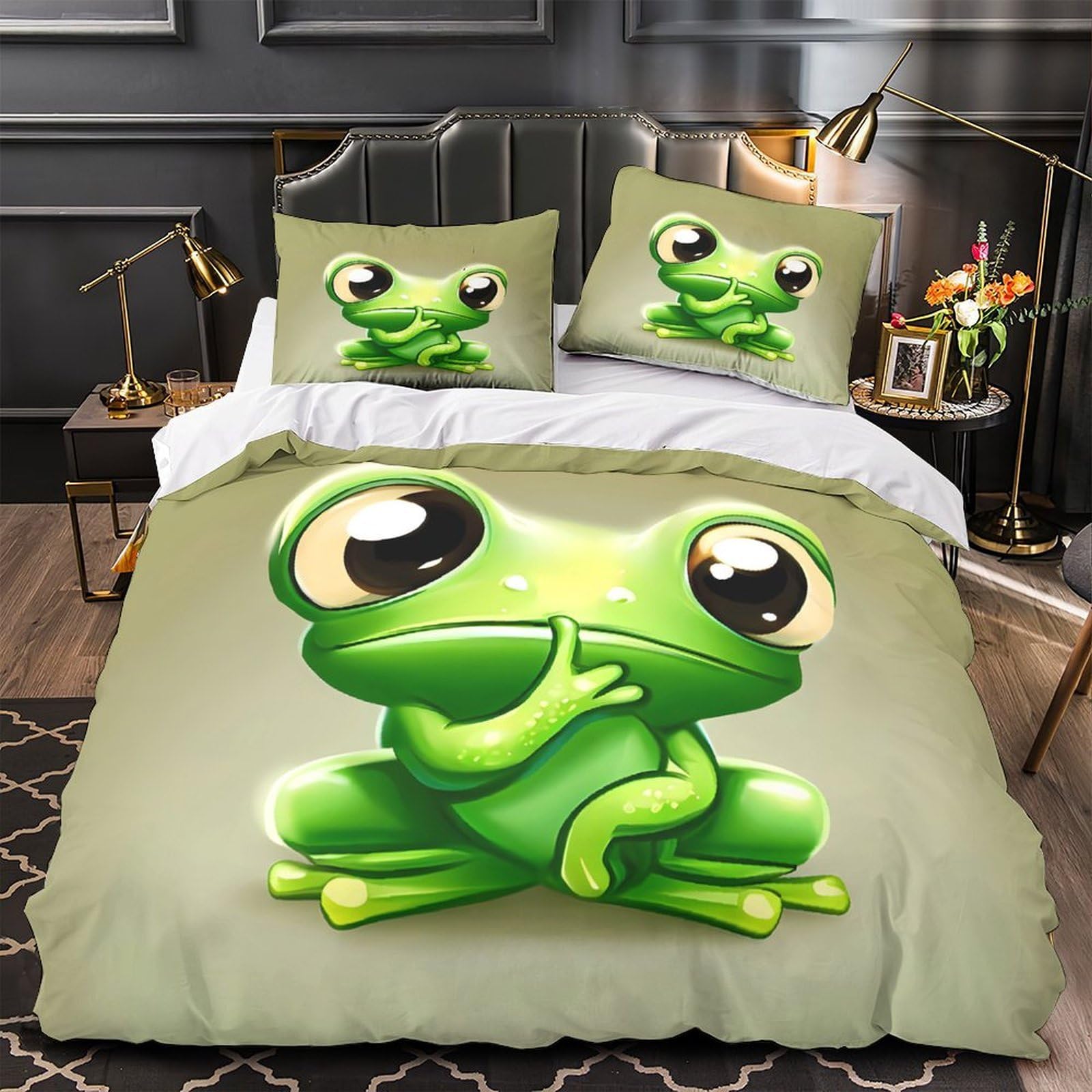 Housse de couette Chihuahua hypoallergénique et respirante en microfibre douce