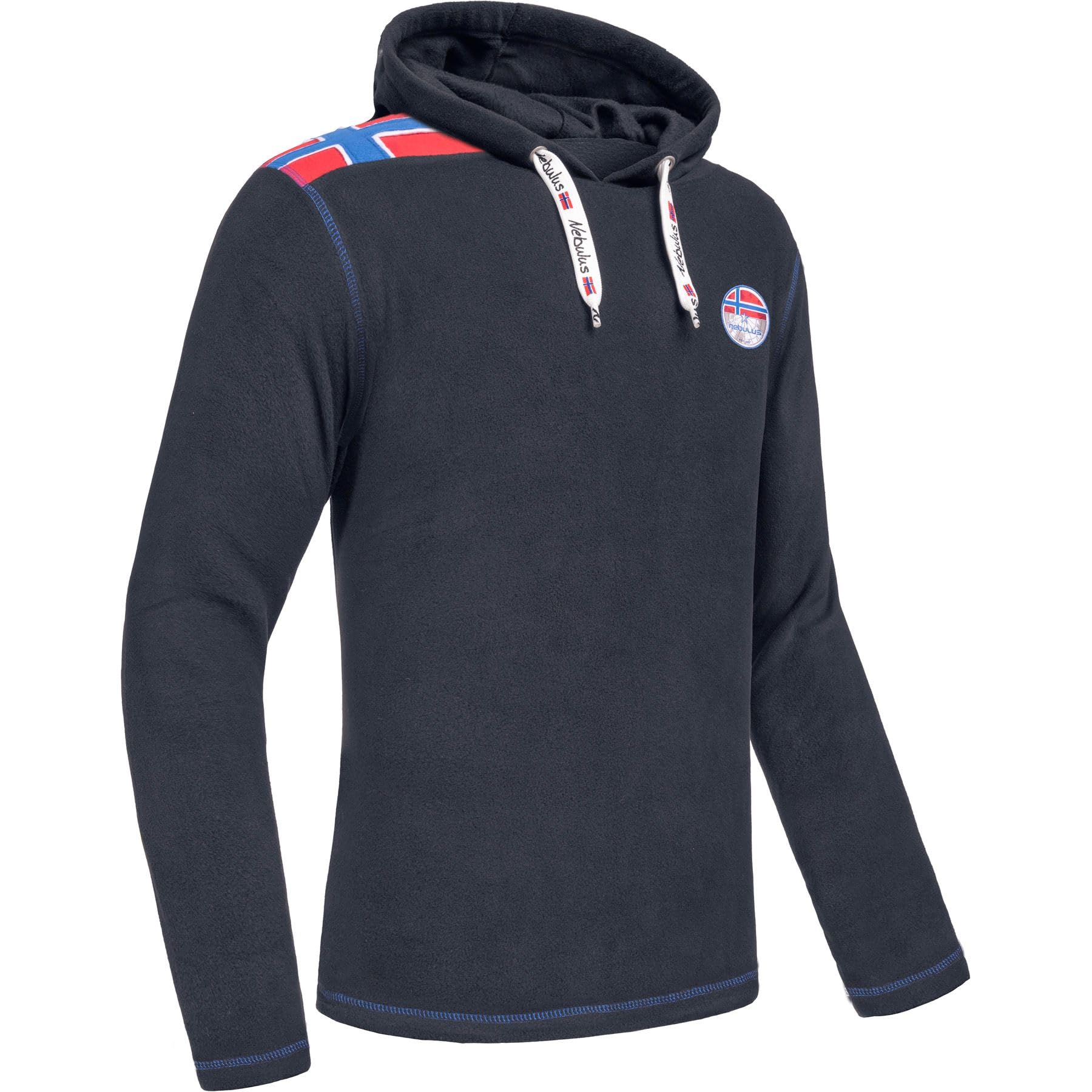 Nebulus Felpa con cappuccio da uomo in pile File, elegante maglione, cappuccio con coulisse