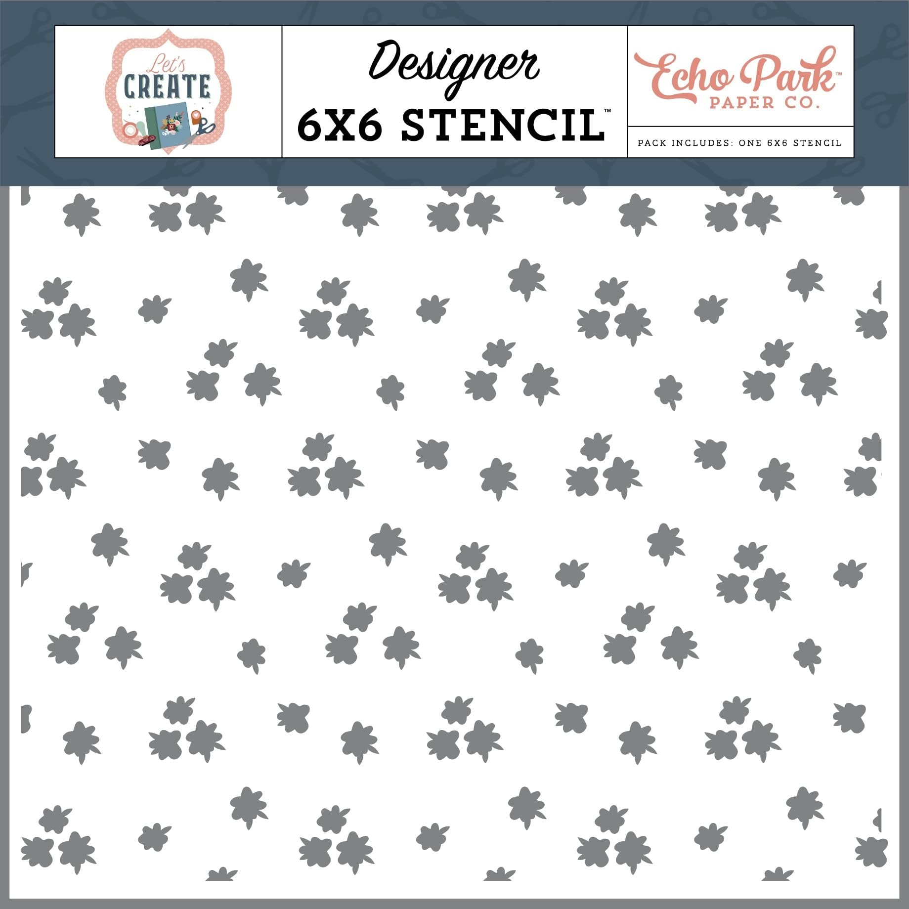 Echo Park Paper CompanyEcho Park Stencil 6"X6"-Budding Blossoms, Multicolor