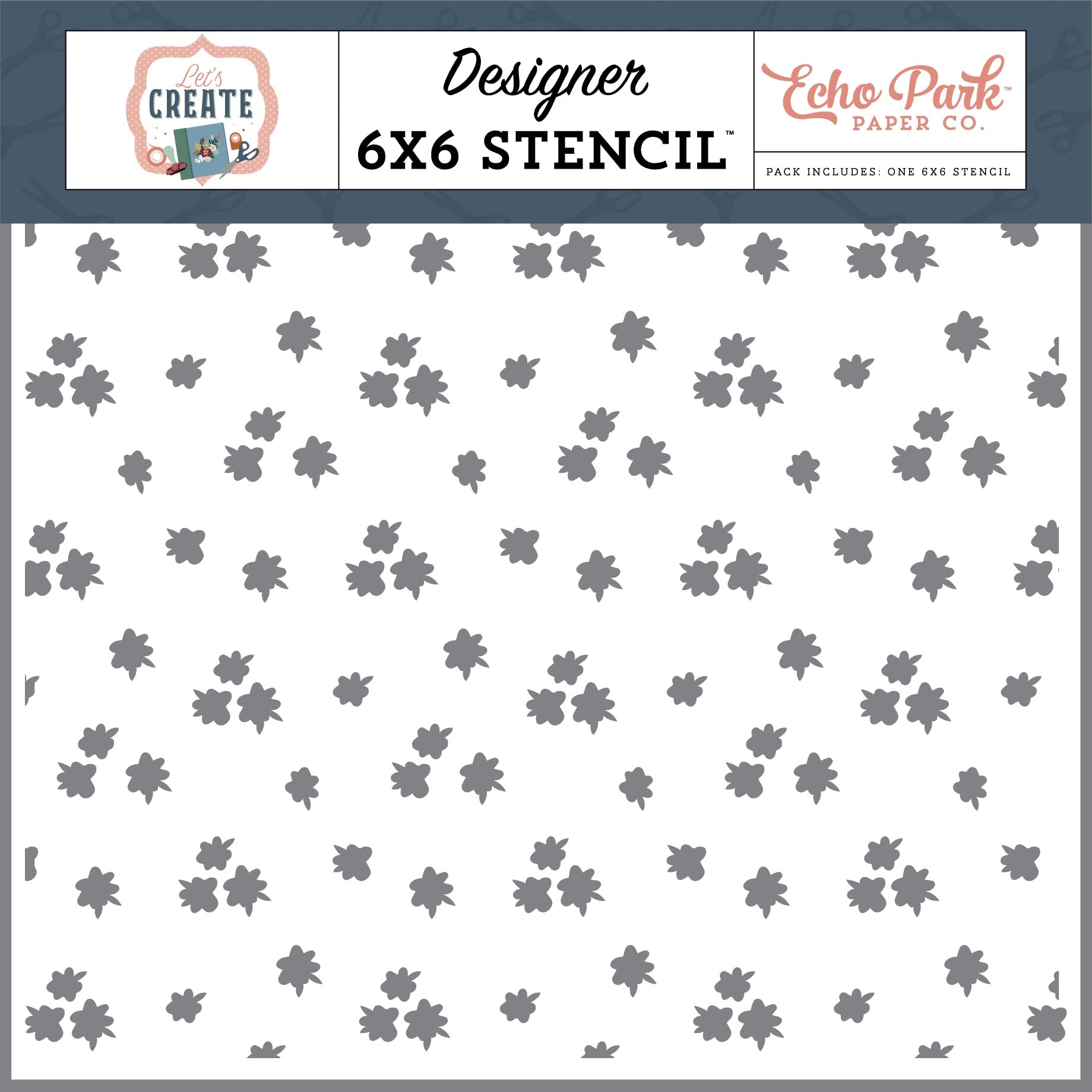 Echo Park Paper CompanyEcho Park Stencil 6"X6"-Budding Blossoms, Multicolor