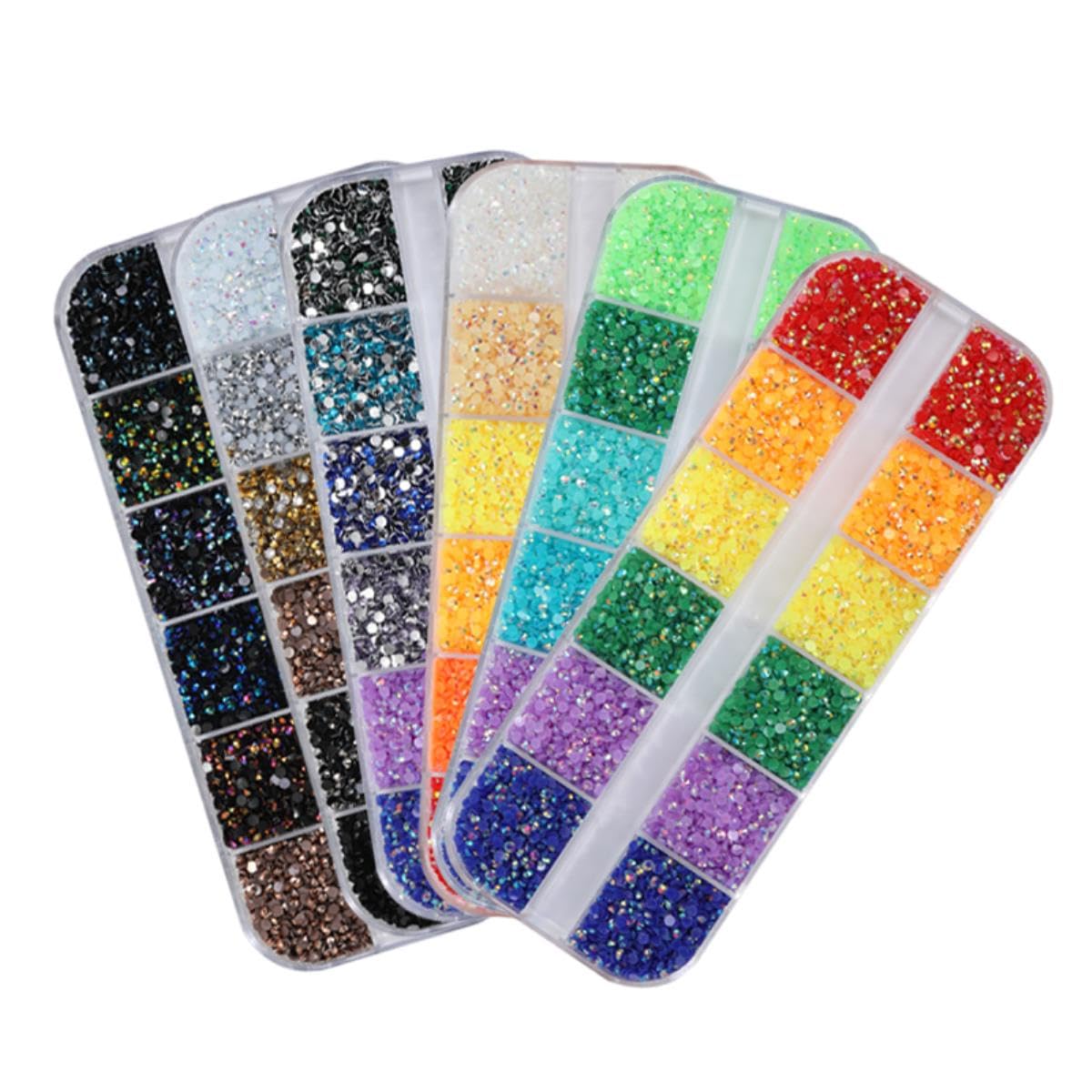 YGDZ Strasssteine Set – 10.000 Teile, 8 Farben, Mit Aufbewahrungsbox, Für Nails & Basteln