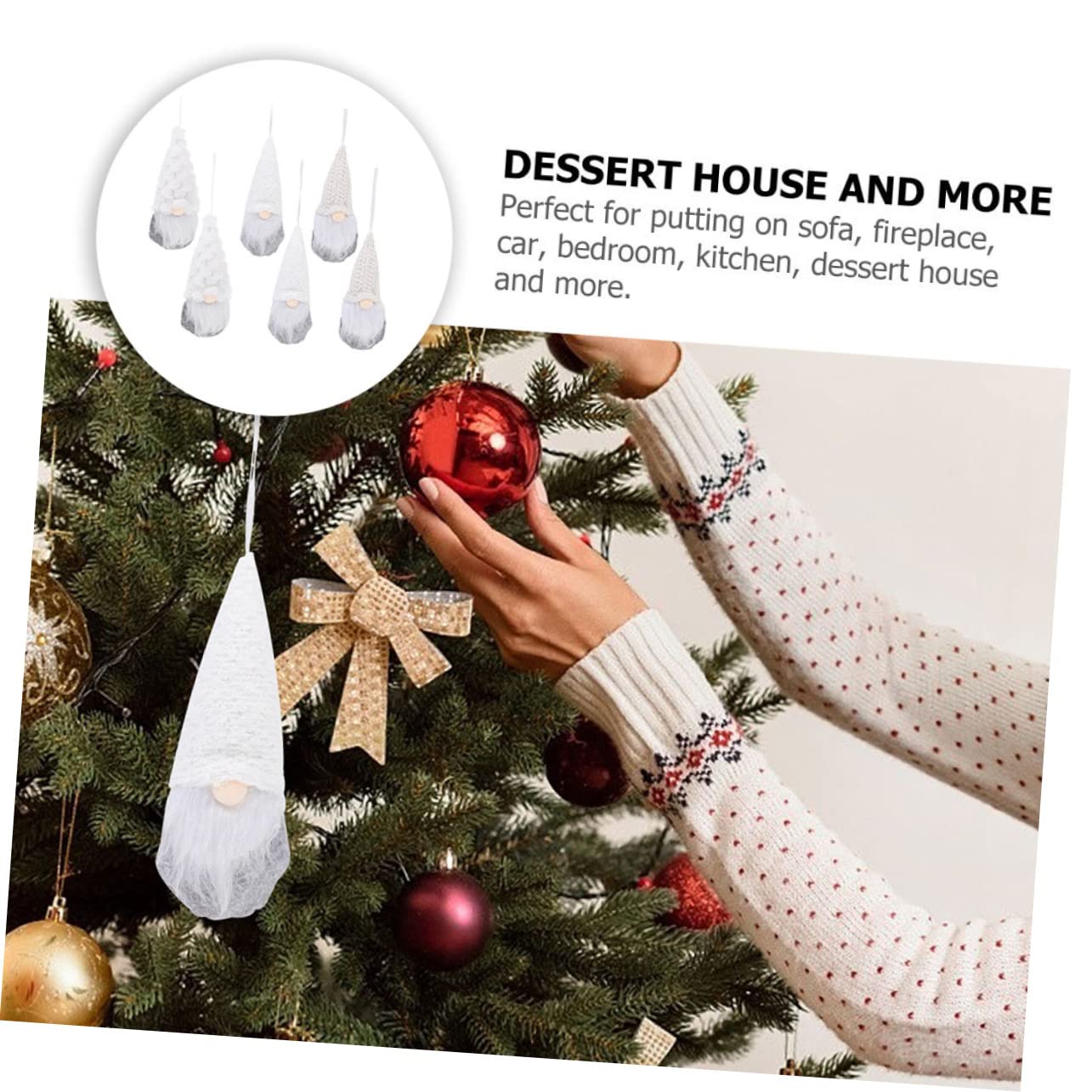 ABOOFAN 18 Piezas muñeca de Navidad decoración Dormitorio muñecos navideños Colgante de encantadores Colgantes de Rodolfo Colgando Adornos muñeco Colgante paño