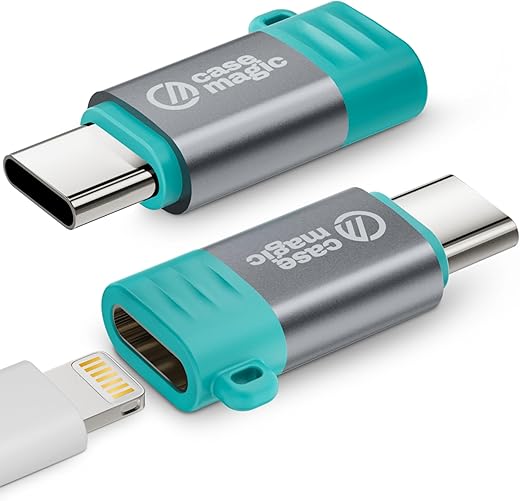 case-magic USB C to Lightning Adapter Converter| 15W Fast Charging, 480Mbps Data Sync, Aluminum Alloy Shell Connector for iPhone 15/16/16 Pro/16…