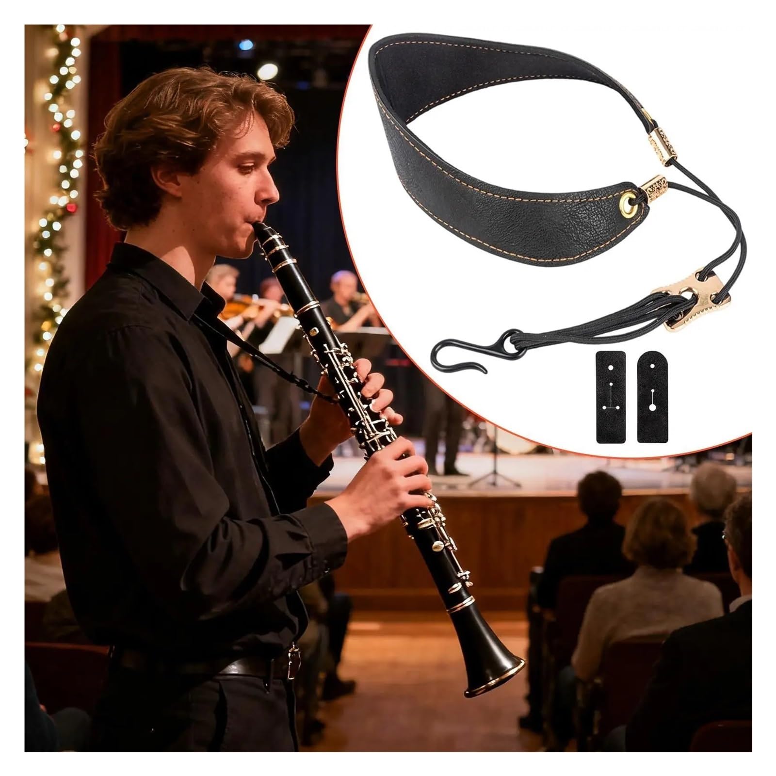 Tracolla Con Cuscinetto For Sax Tenore E Flauto Basso
