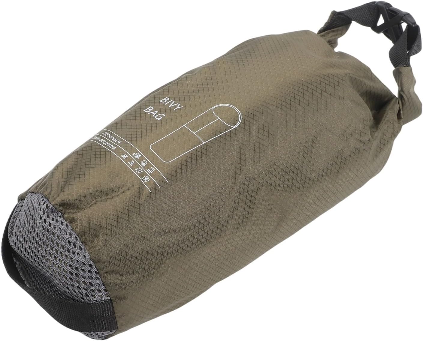 Waterproof and Breathable Bivy Sack Sleeping Bag Featuring Heat Reflective Material for Camping Hiking and Outdoor Use Lightweight and Easy to Carry (Green)