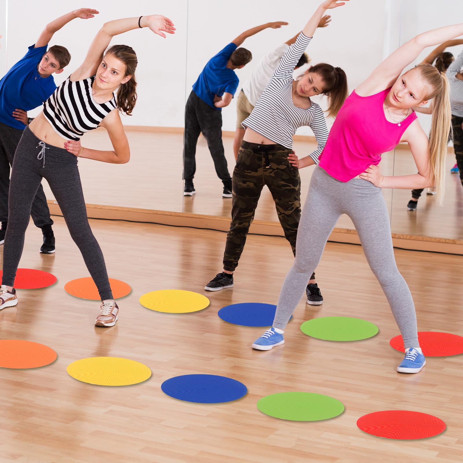 MIVIDE 20pcs Disque de Marquage Plat 23 cm, 5 Couleurs Plats Cône de Marquage, Plot Sport pour l'Entraînement, Le Football, Les Terrains de Sport