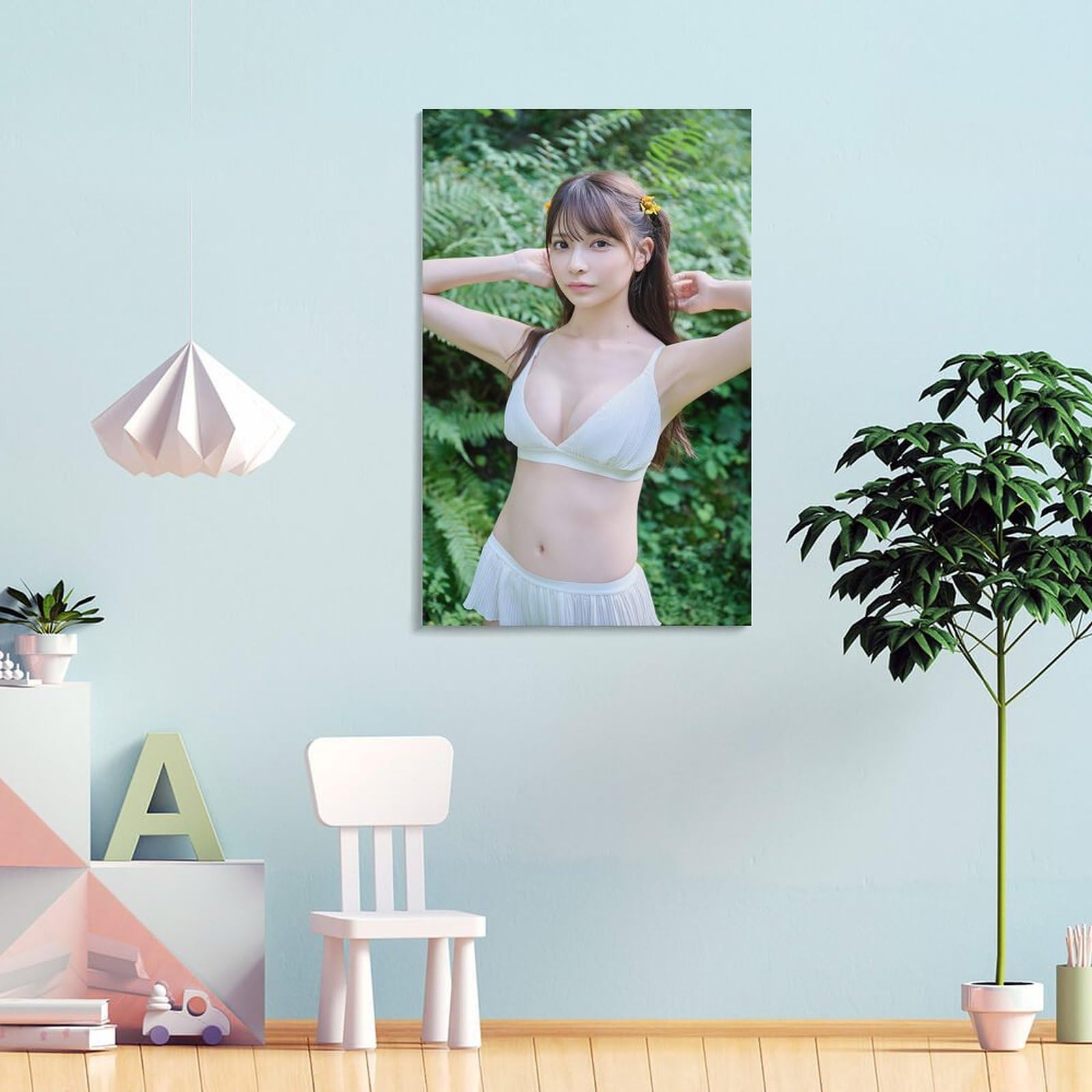 Amazon.co.jp: 森ふう花&柊きき有名人の写真のポスター614 キャンバス