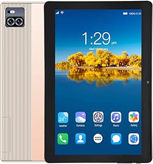 Tablet De 10 Polegadas Android 10 Tablets, 2G Ram 32G Rom Tablet Pc Com Ips Hd Display, 3G Calling 5G Wifi Tablet, Processador Octa Core, Bateria 6000Mah, 3 Slots De CartãO, 128Gb Expand(Ouro)