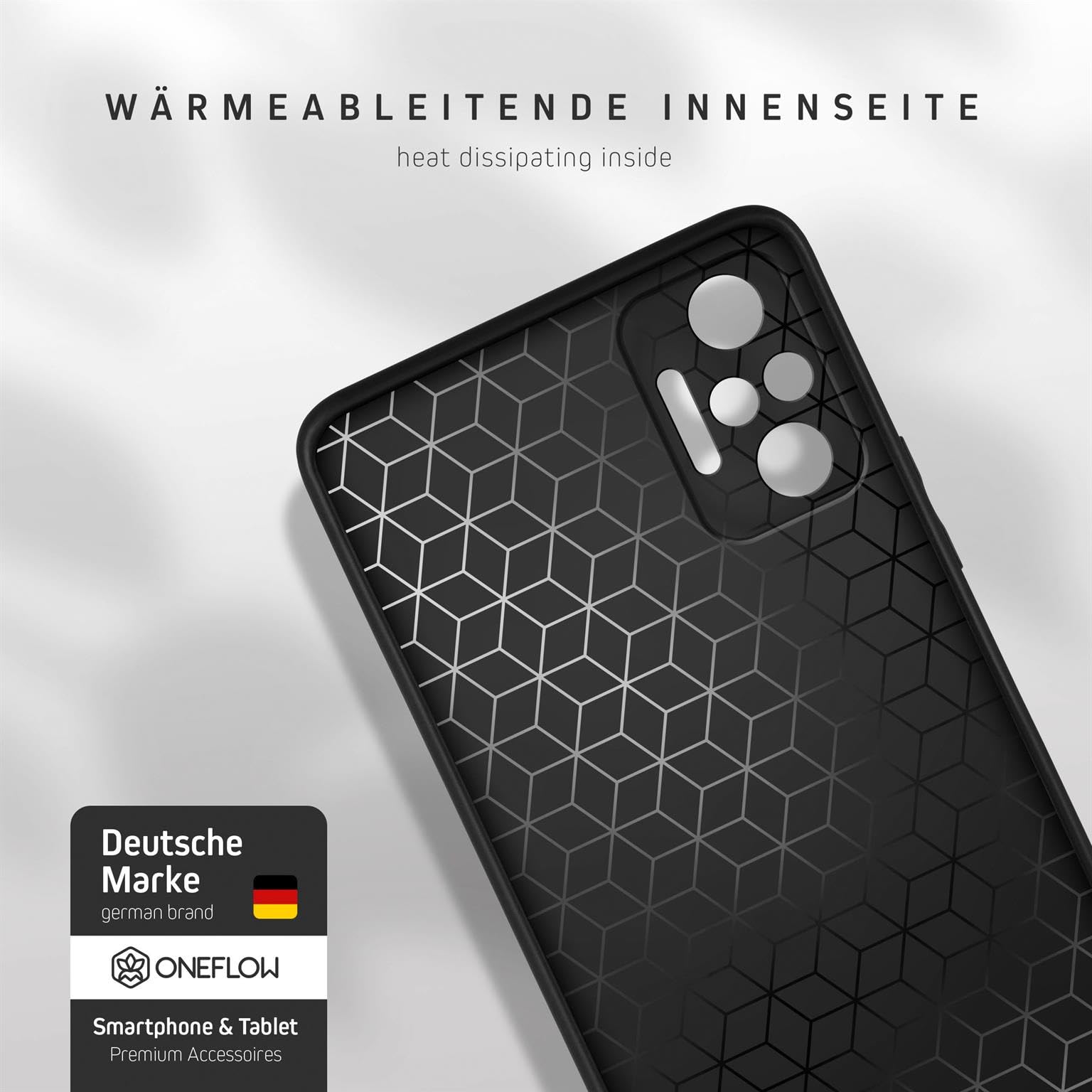 ONEFLOW Vanguard Case Compatibile con Xiaomi Redmi Note 10 Pro Custodia con Protezione Schermo e Fotocamera, Custodia ibrida in Silicone e TPU Custodia Antiurto Trasparente - Blu