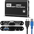 HeavenBird 4K HDMI Video Capture Card, Plug &amp; Play USB 3.0 Gaming Capture Card with Microphone - No Driver Needed for PC/Mac,