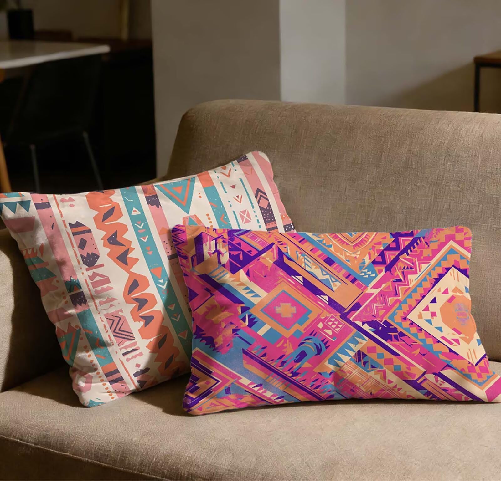 Taie d'oreiller en velours 50x70 cm lot de 2 housses haut de gamme avec fermeture éclair de maison