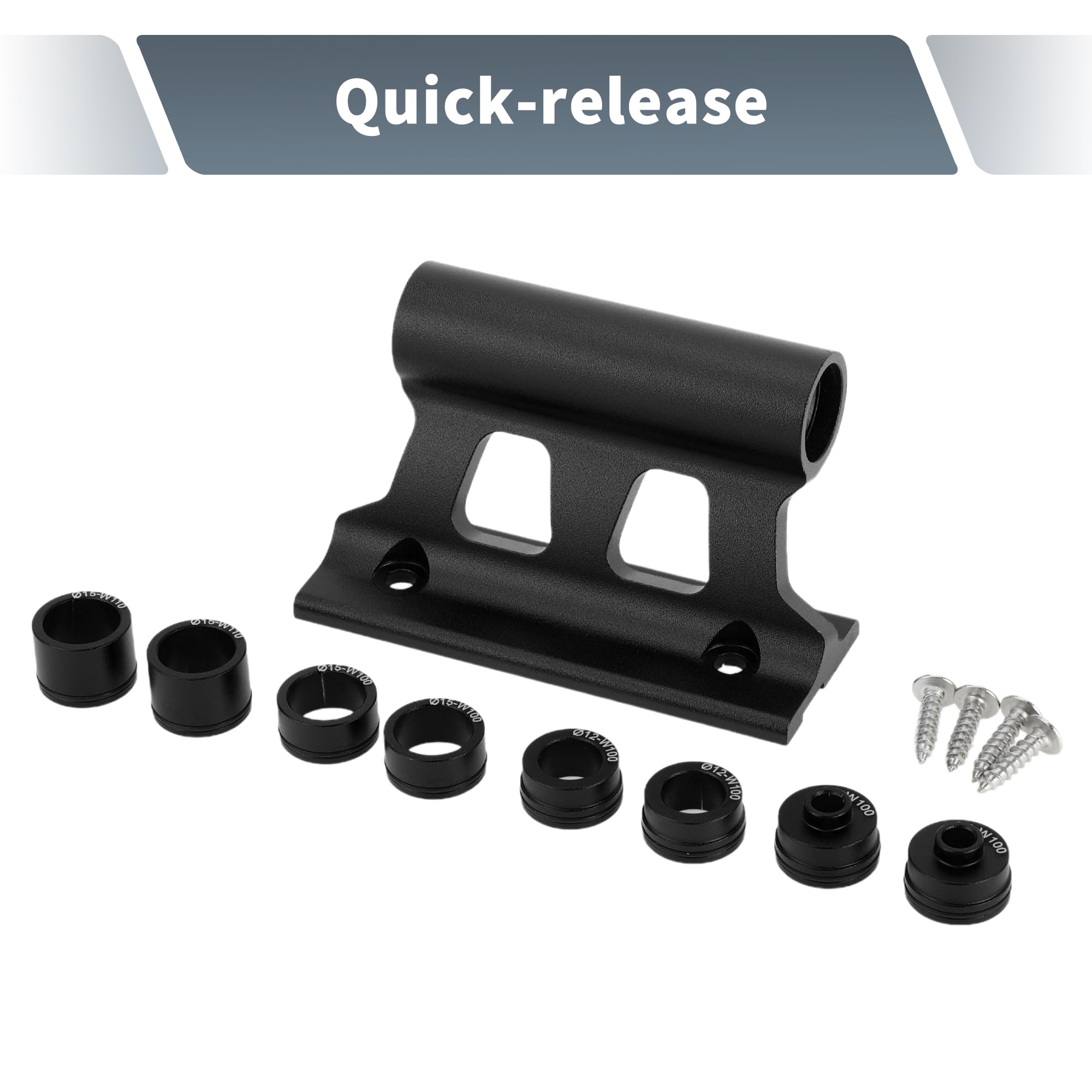 X AUTOHAUX 1 Set Universal Quick Release Bike Fork Mount Rack for 0.25 Inch (6.5mm) Thru Axle with Aluminum Alloy Anti-Corrosion Black