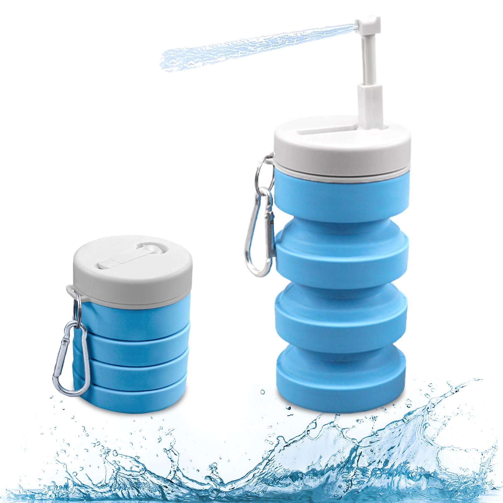 Collapsible Portable Bidet for Travel Small Mini Peri Bottle with Sprayer 300ml Travel Size Expandable Handheld Backpacking Bidet
