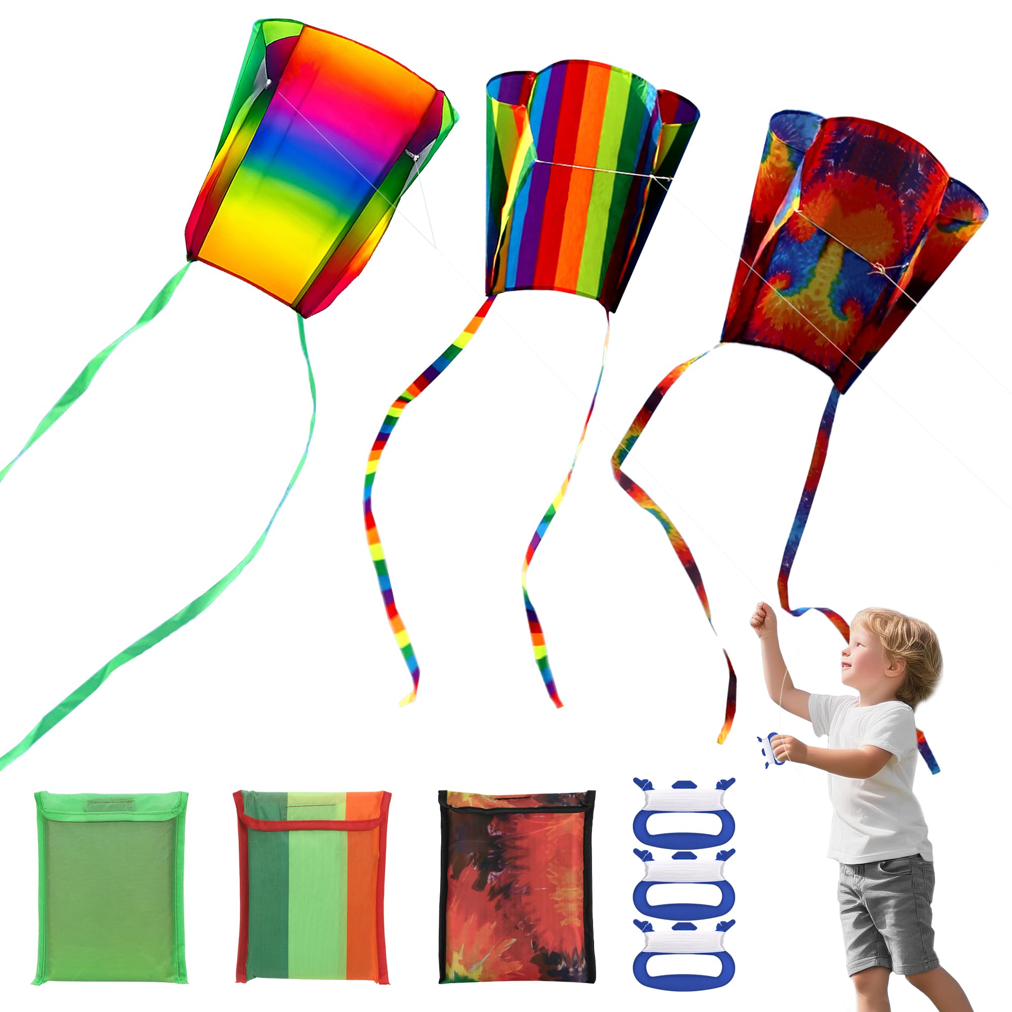 Cerf Volant Enfant - Jeux Exterieur Enfant 3 Ans + Avec Ligne 50M - Kit