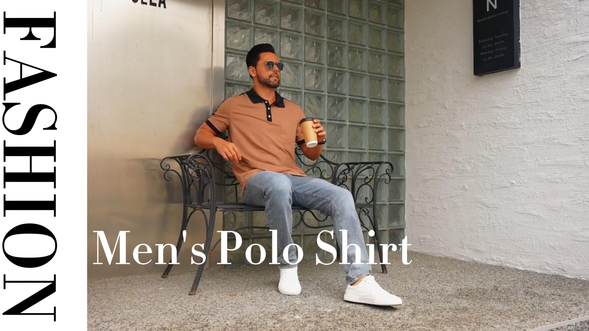 LuxMania Men's Casual Short Sleeve Cotton Polo Shirts Tops with Pocket Black S at Amazon Men's Clothing store